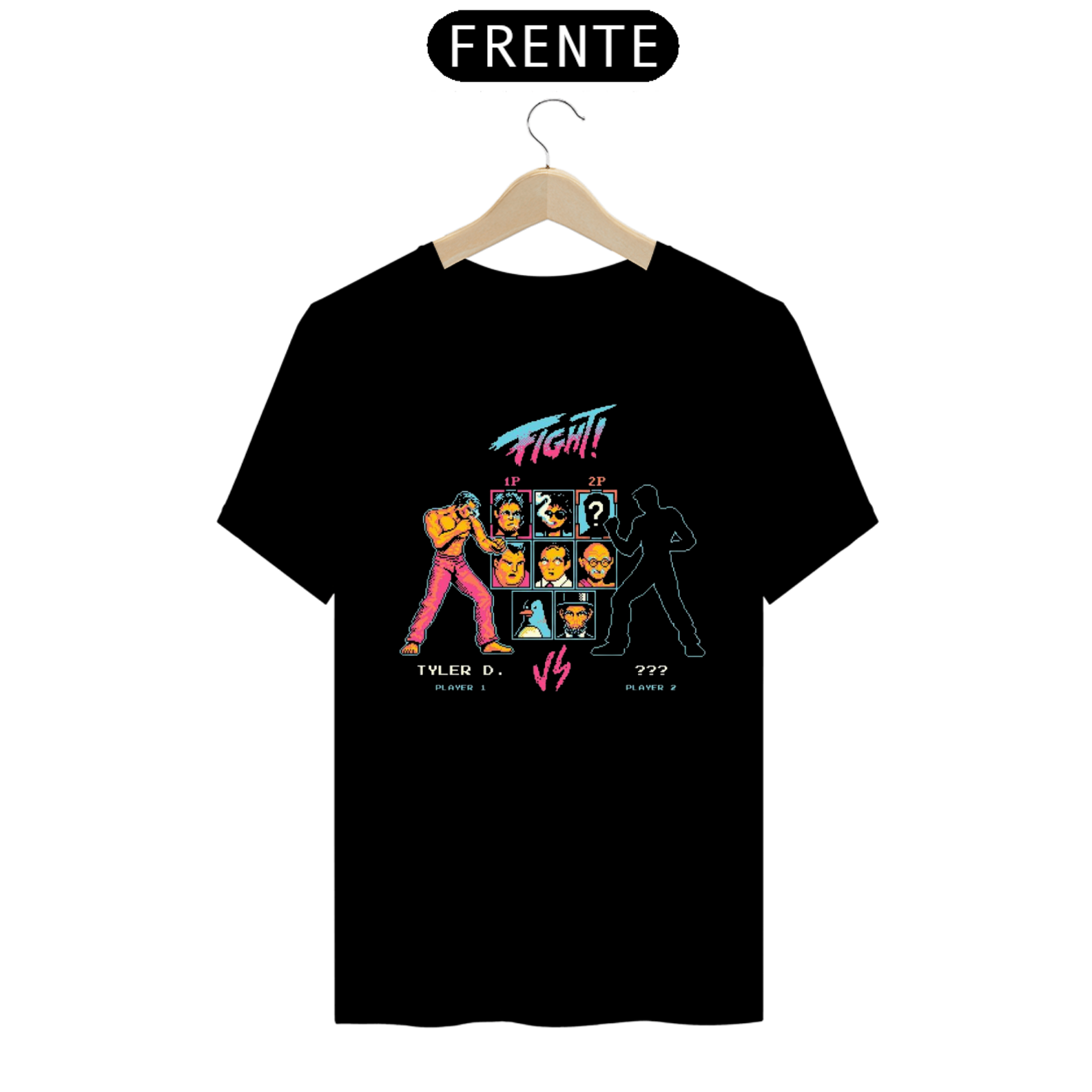 Camiseta Fight Club Pixel Unissex Camisa Filme