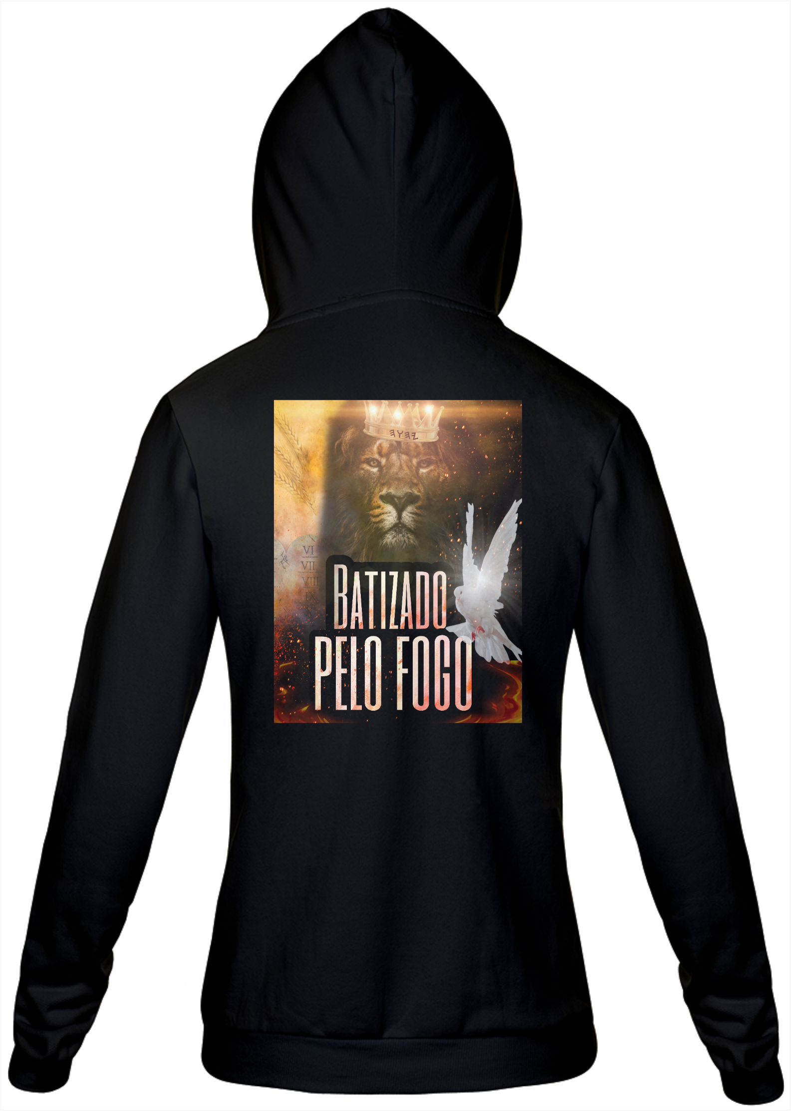 Moleton com ziper batizado pelo fogo