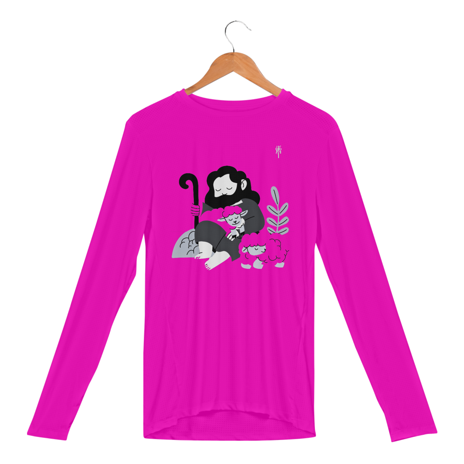 Camisa Longa Feminina Ovelhas com Jesus