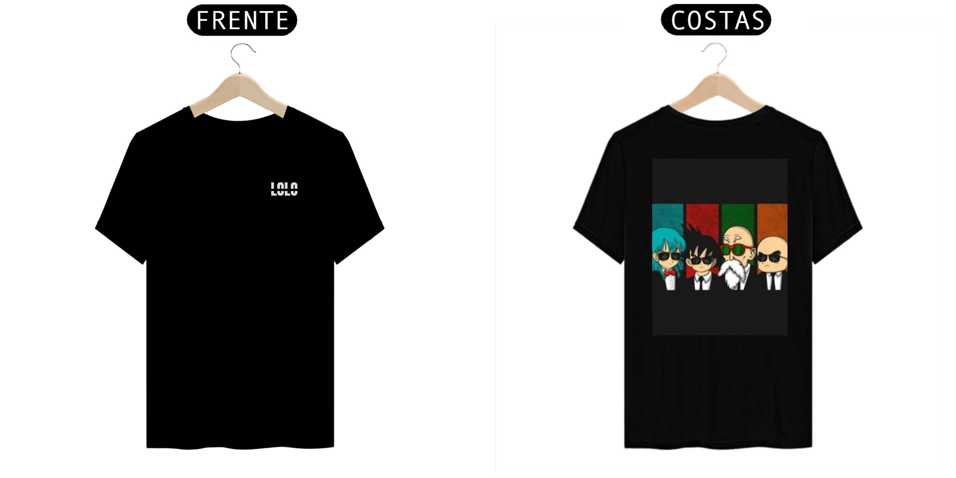 Nome do produto  T-SHIRT CLASSIC- GOKU HOMMENS DE PRETO