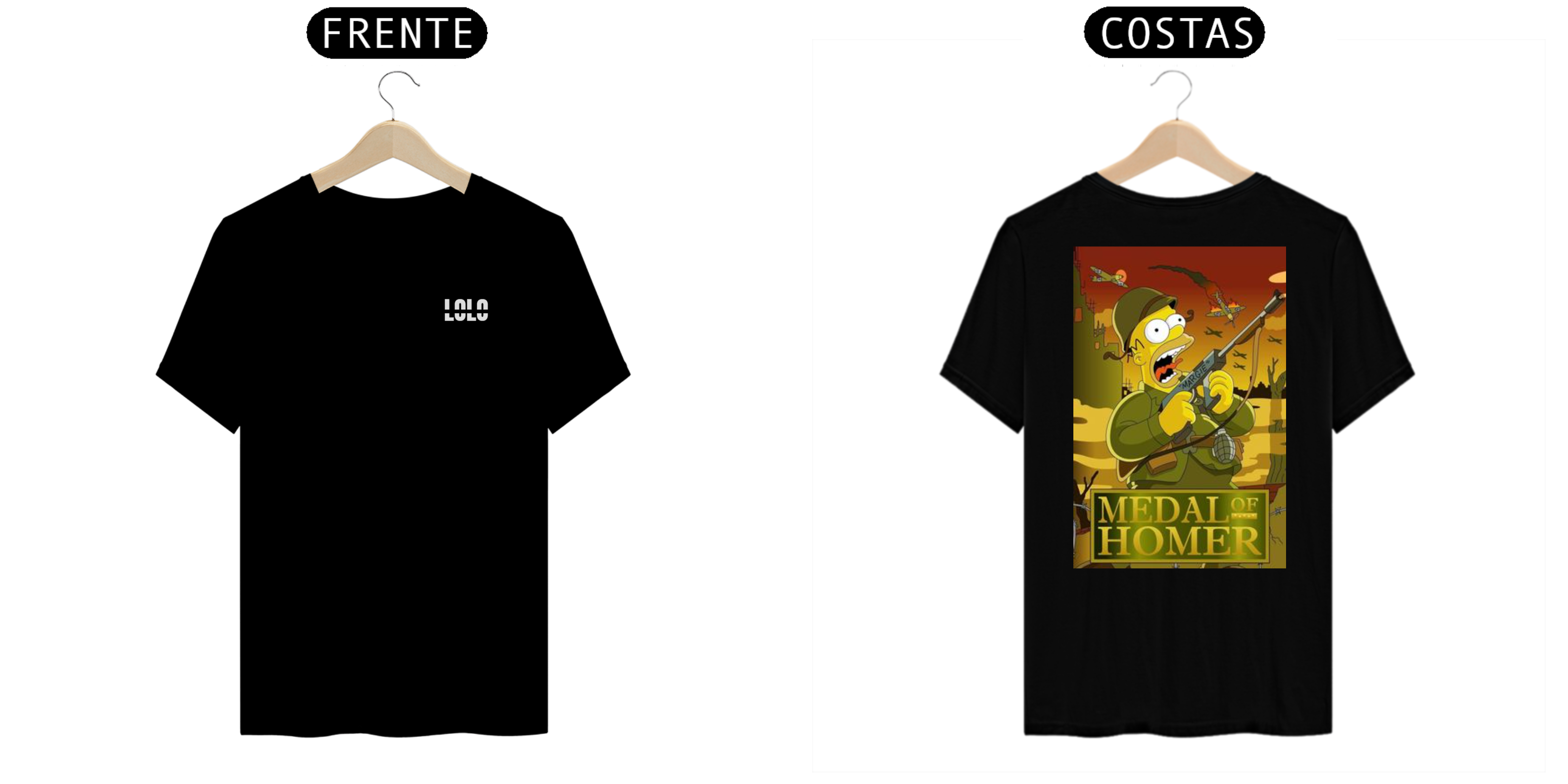 Nome do produto  T-SHIRT CLASSIC- HOMER SIMPSOM SOLDADO