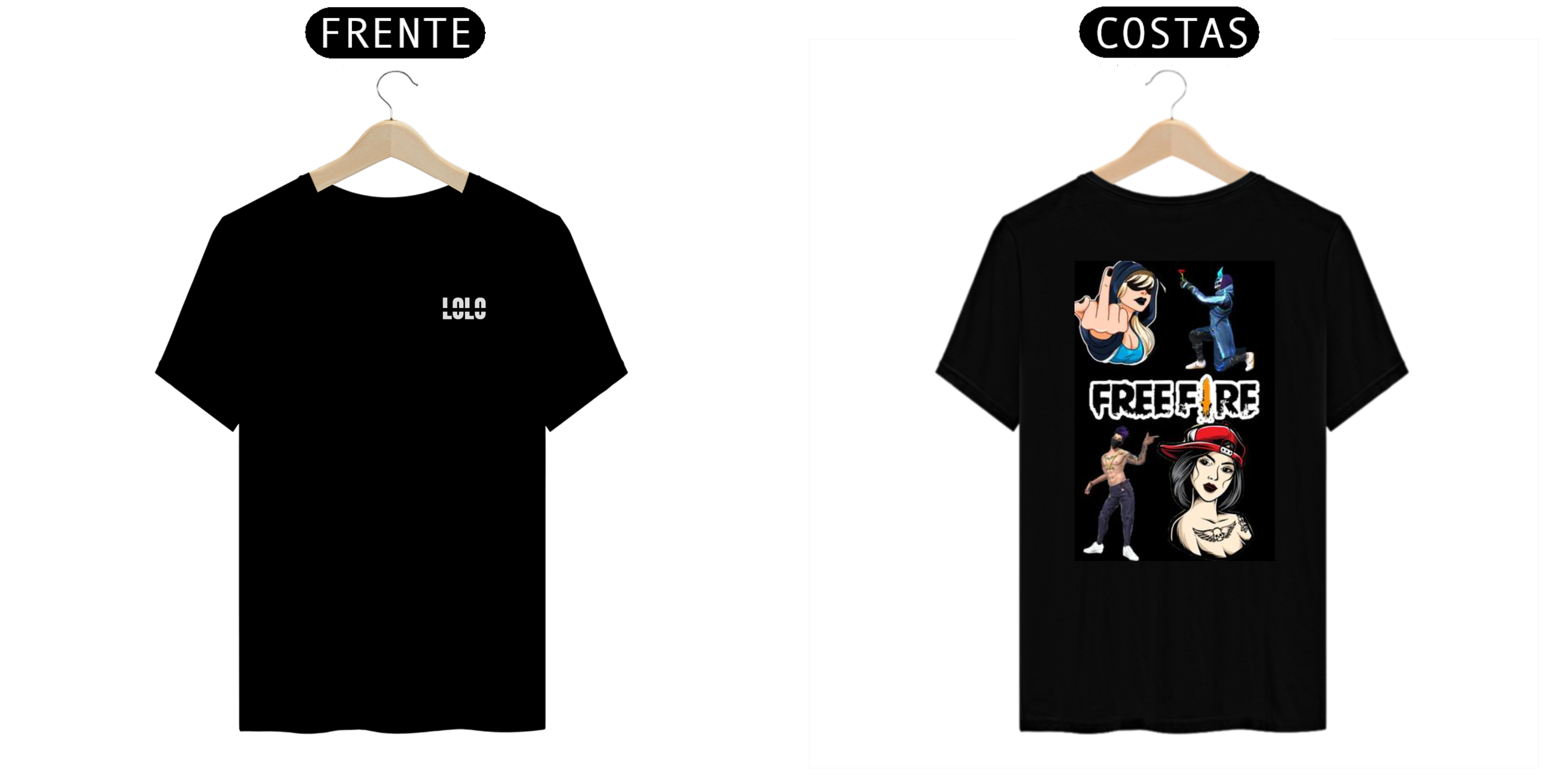 Nome do produto  T-SHIRT CLASSIC- FREE FIRE