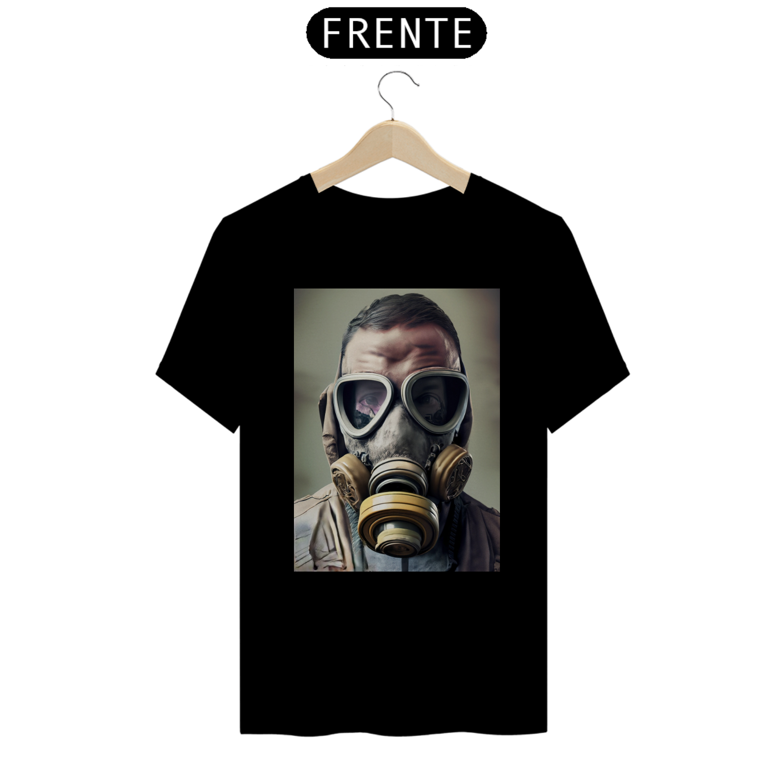 Nome do produto: camiseta homem mascara de gás vários tamanhos