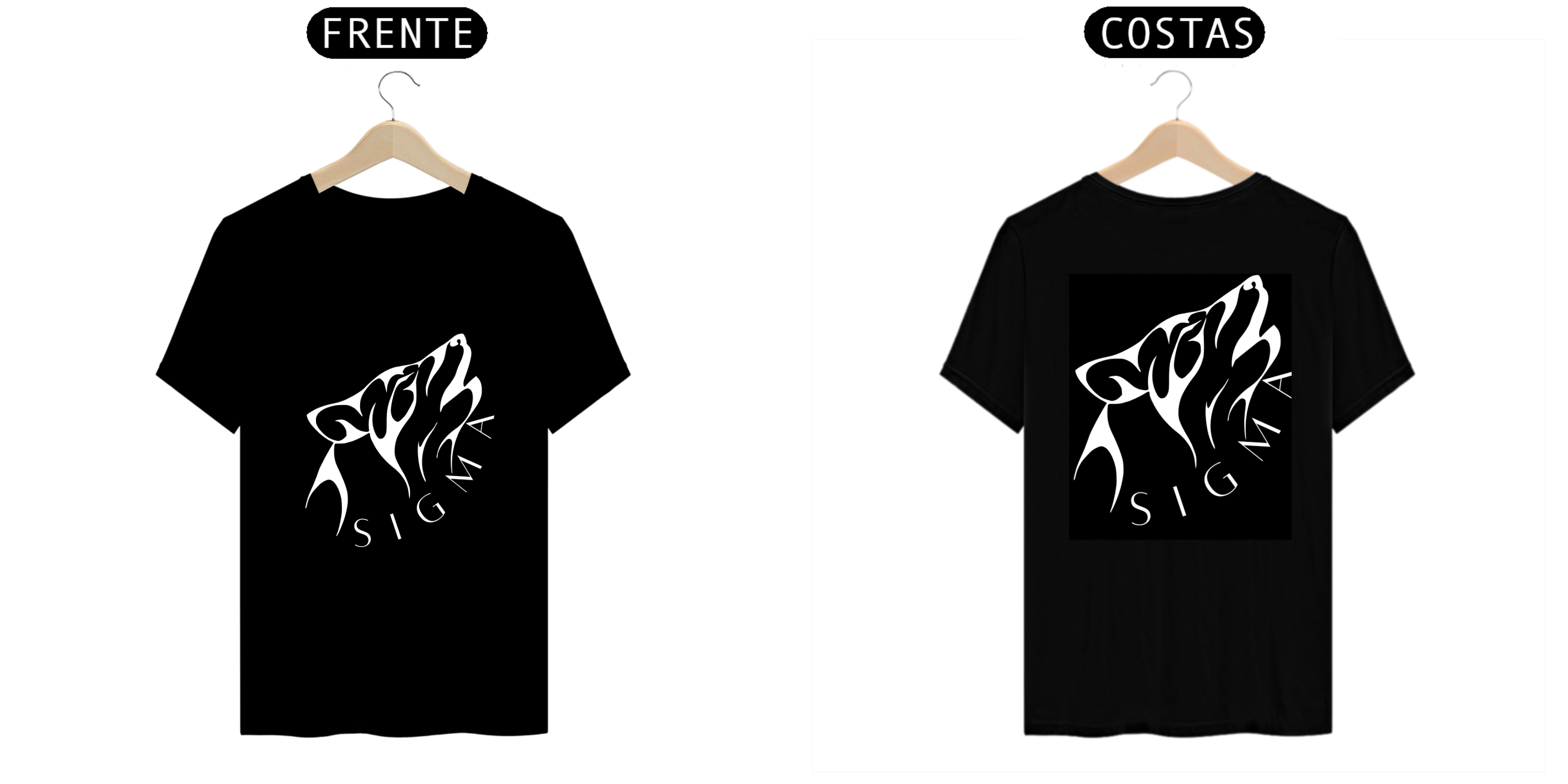 Camisa masculina sigmalobo preto e branco 