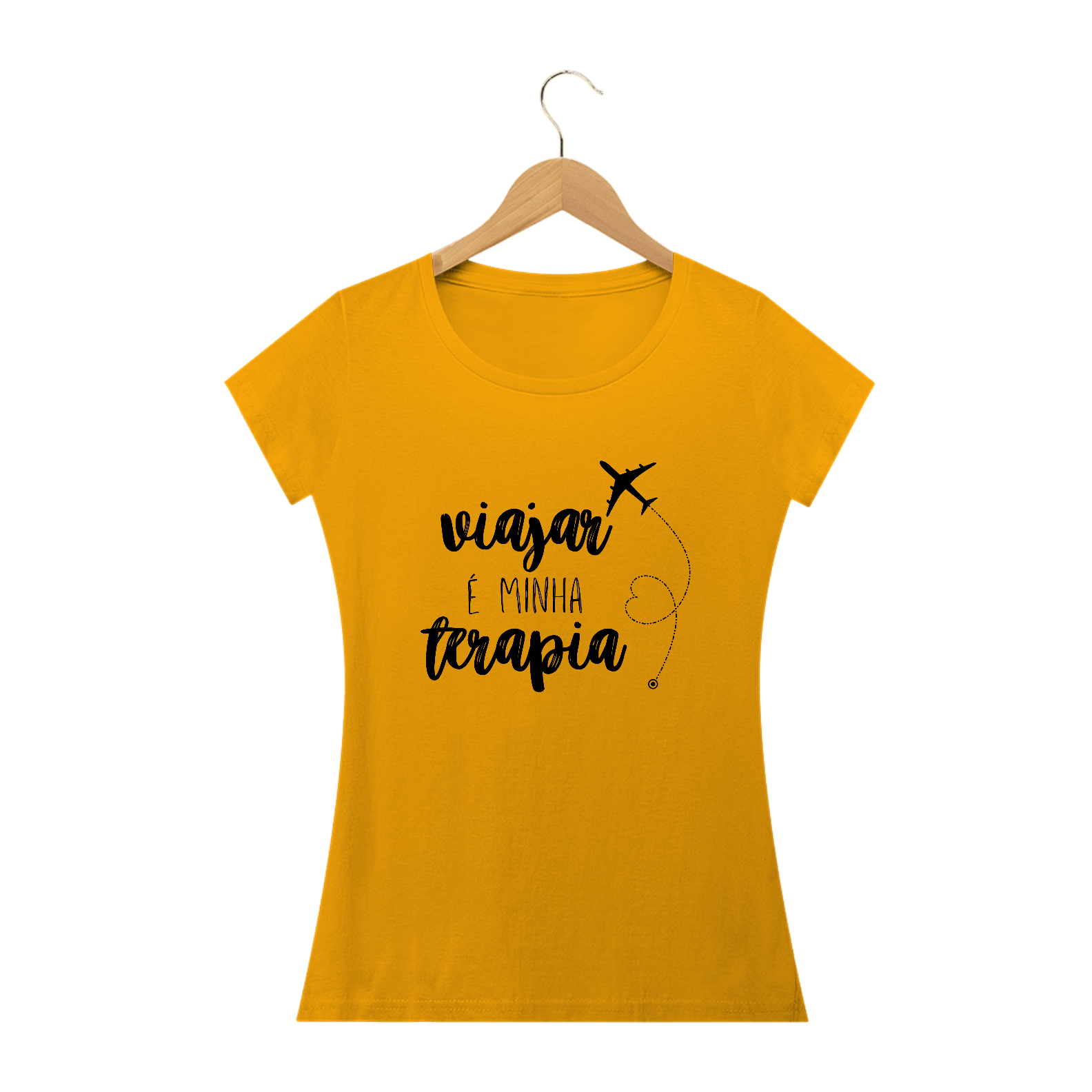 Nome do produto: Blusa Viajar É Minha Terapia Letra Preta