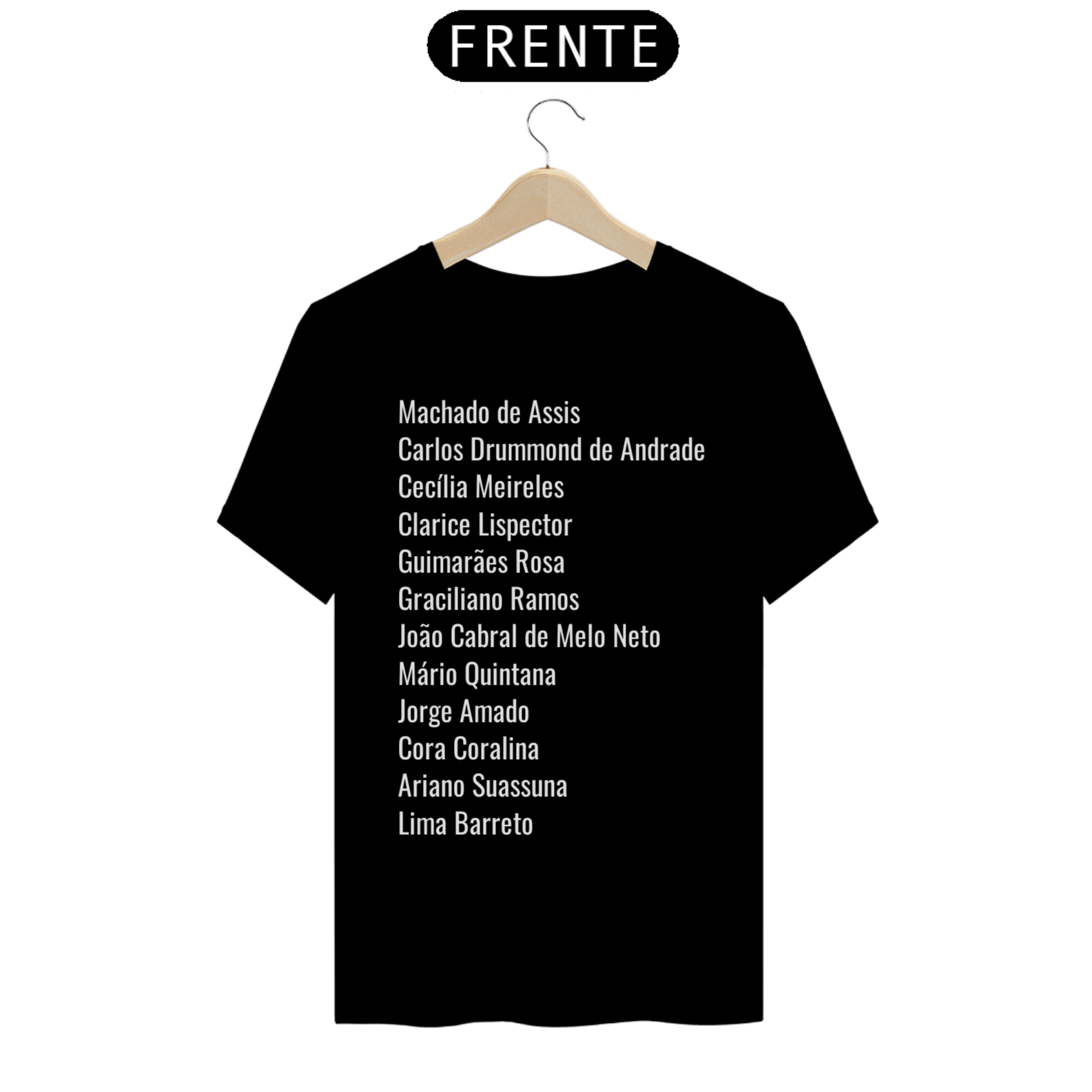 Camiseta Algodão Escritores Brasileiros