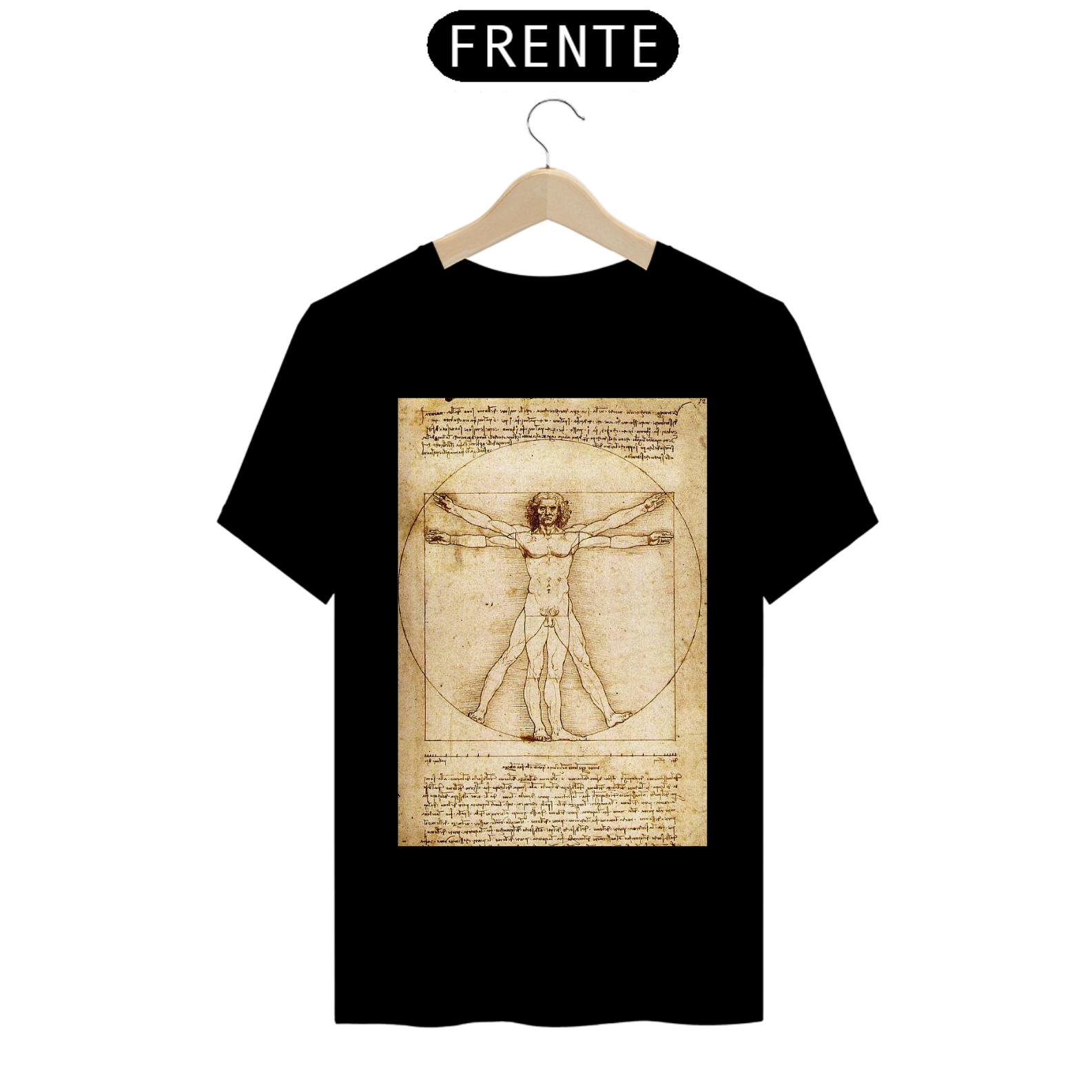 Camiseta Algodão Leonardo da Vinci