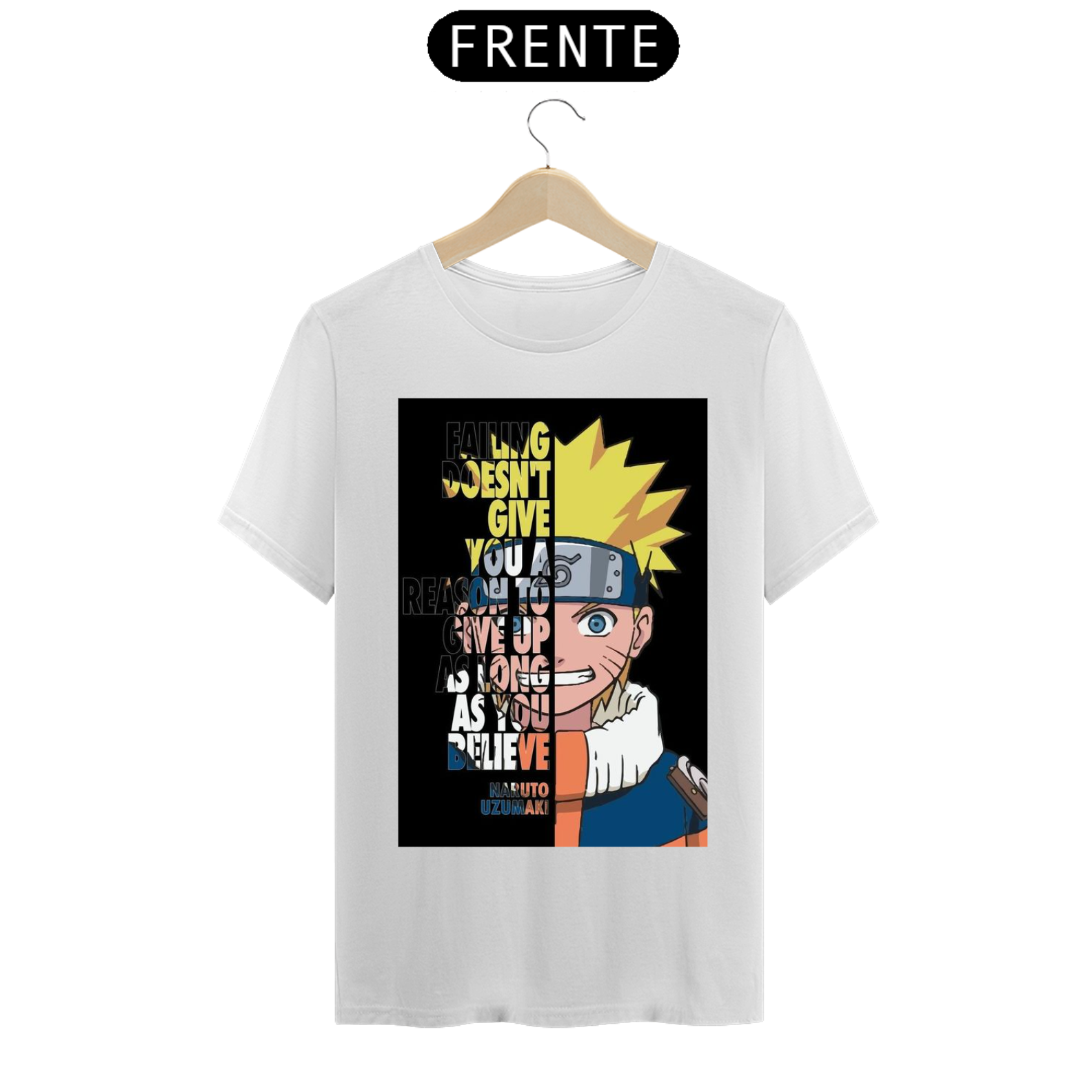 Camisa Naruto frase t-shirt