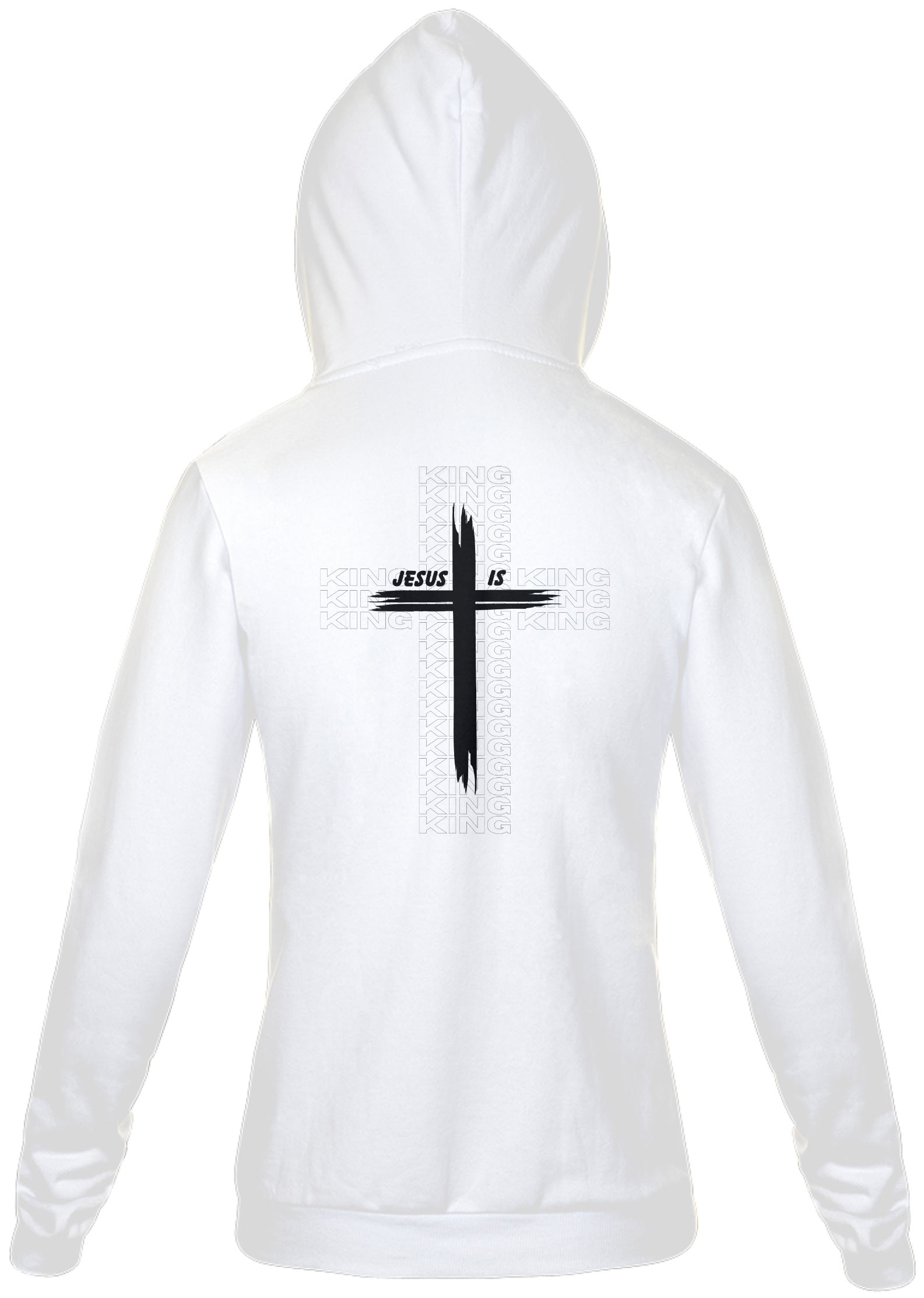 Moletom c/ Zíper Jesus Is King - Branco