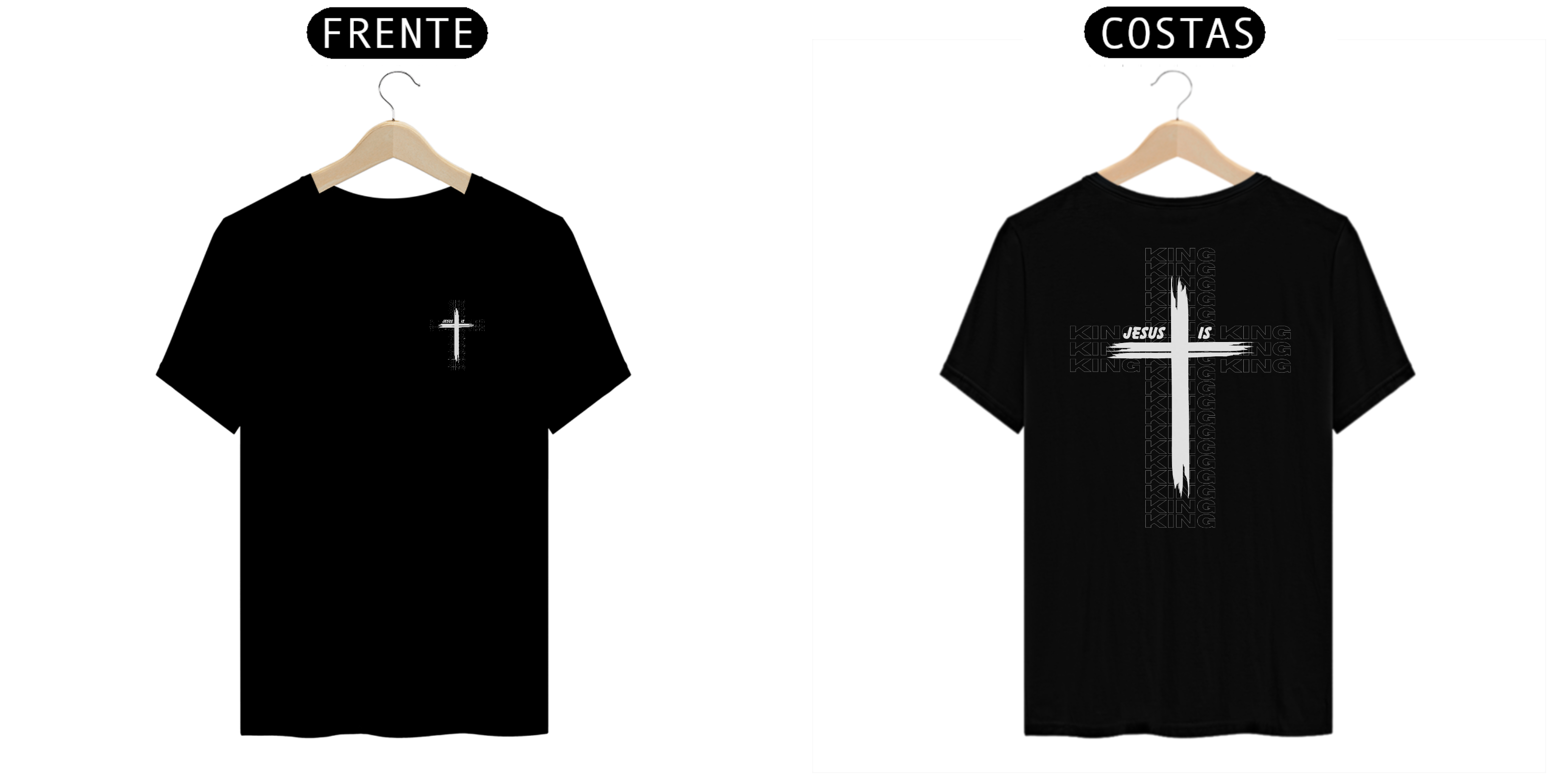 T-Shirt Jesus Is King - Preta