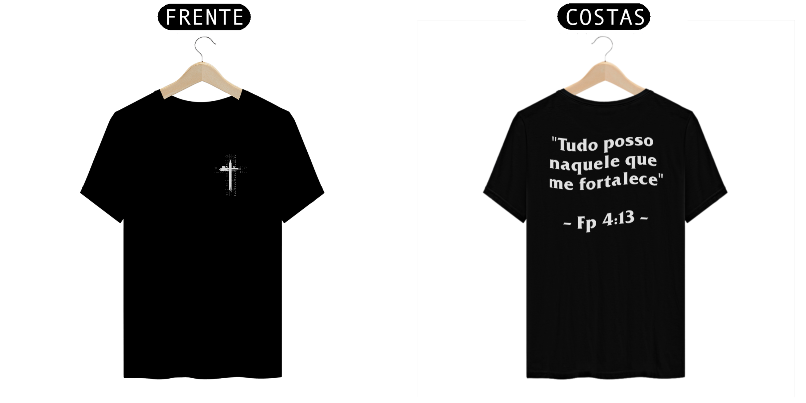 T-Shirt Tudo posso naquele que me fortalece - Preta