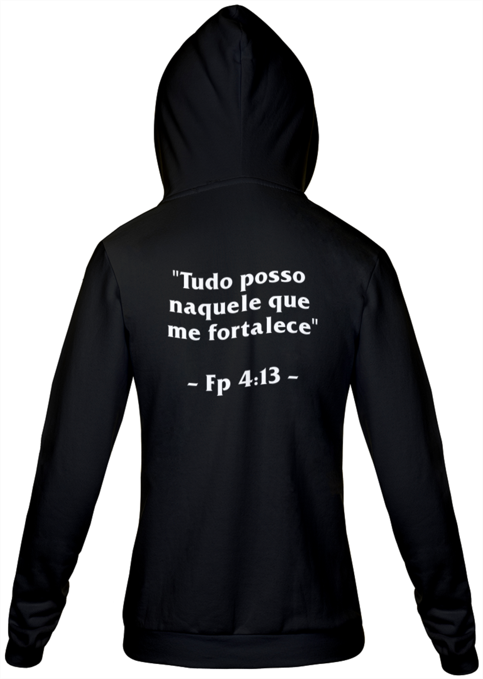 Moletom Tudo posso naquele que me fortalece - Preto