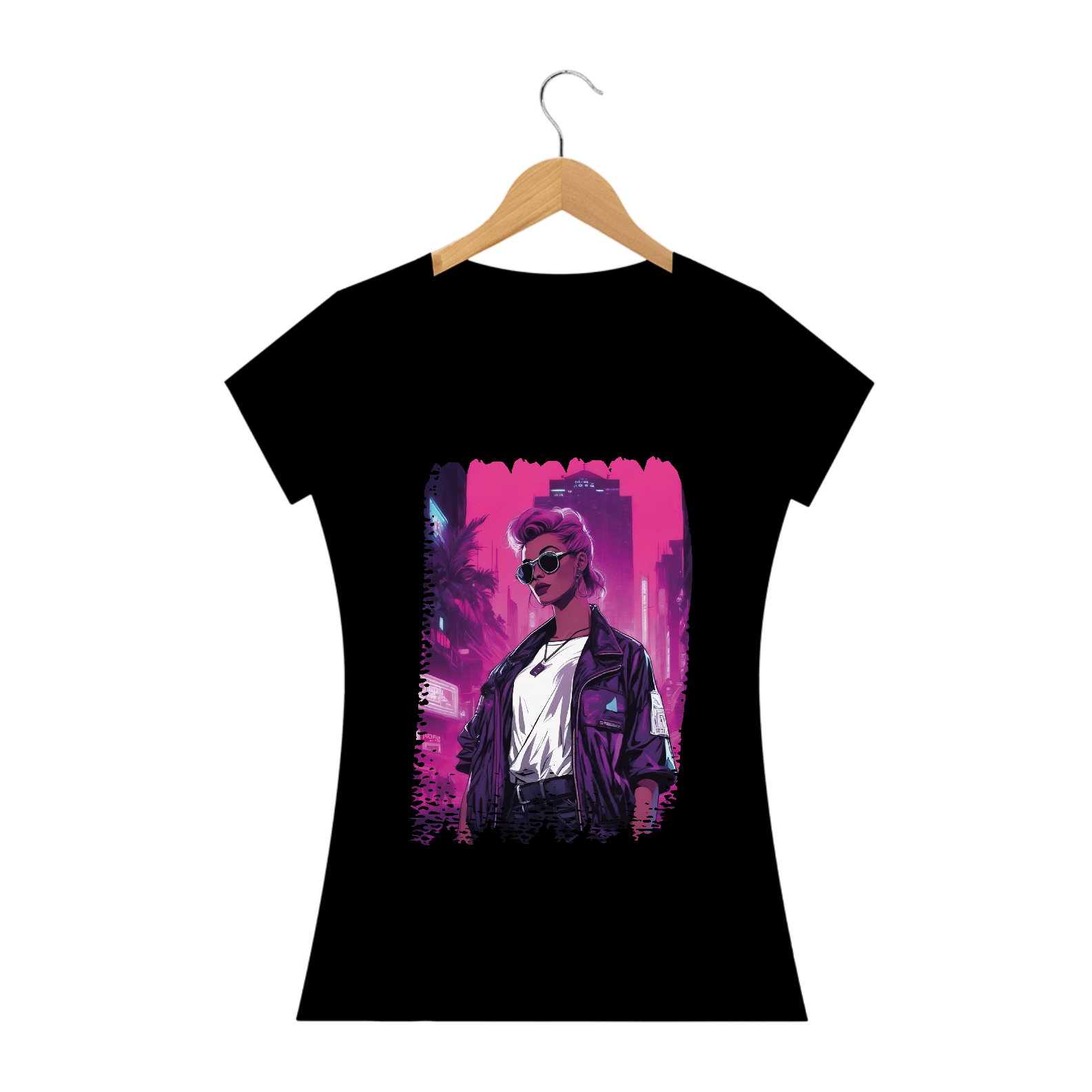 Camiseta - Girl Cyberpunk-01