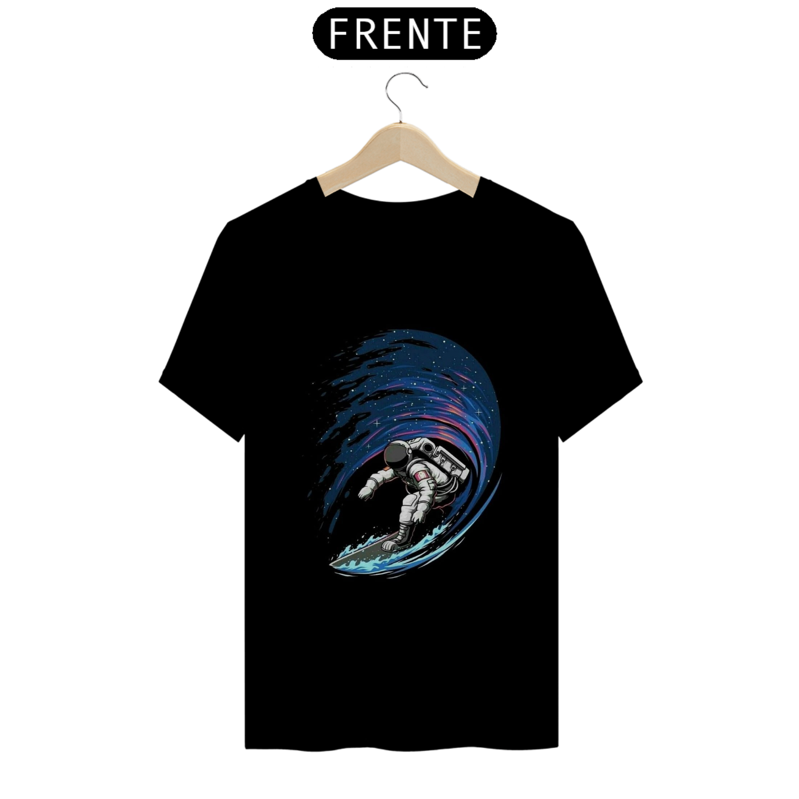 Camiseta Preta - Astronauta 