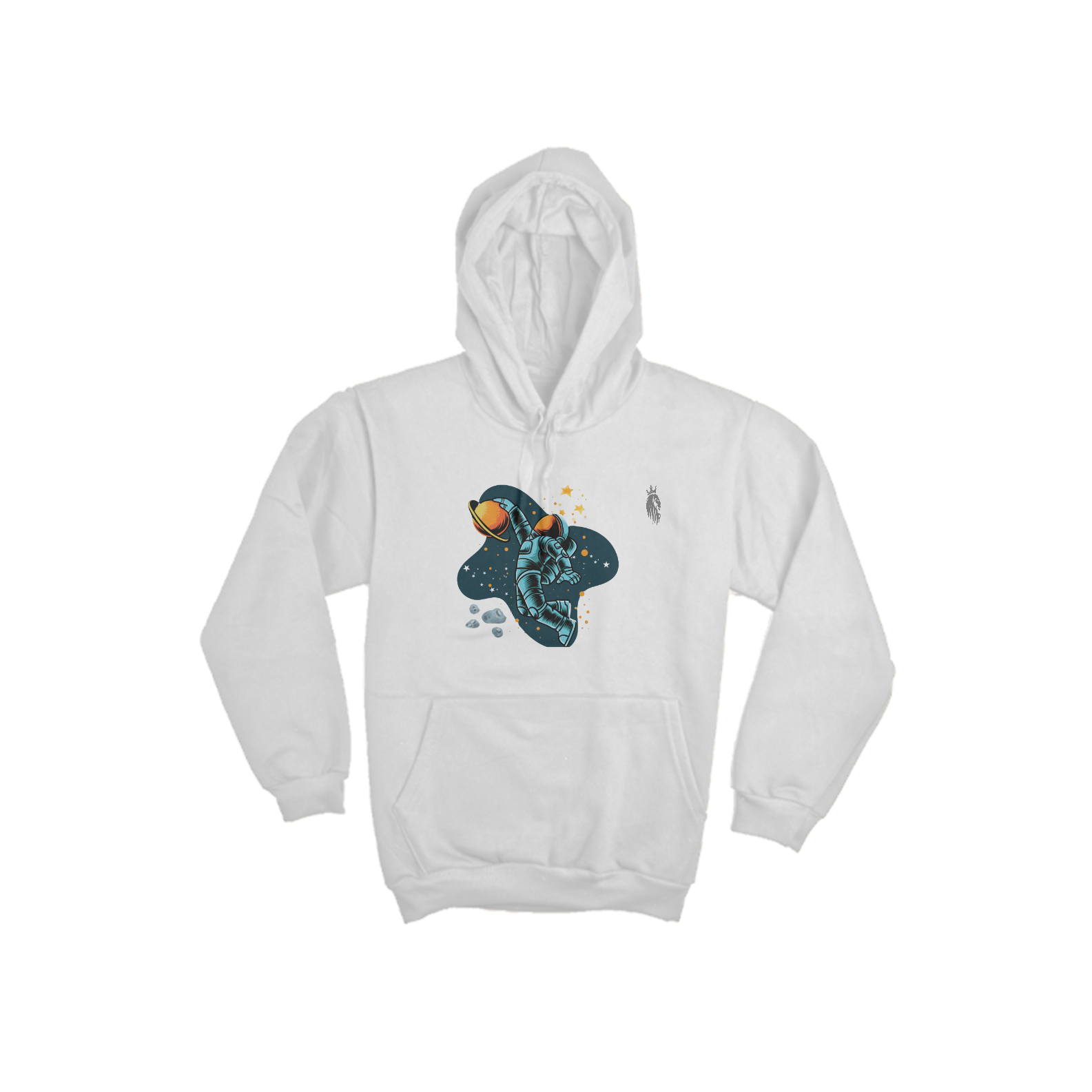 Moletom canguru estampa astronauta space 