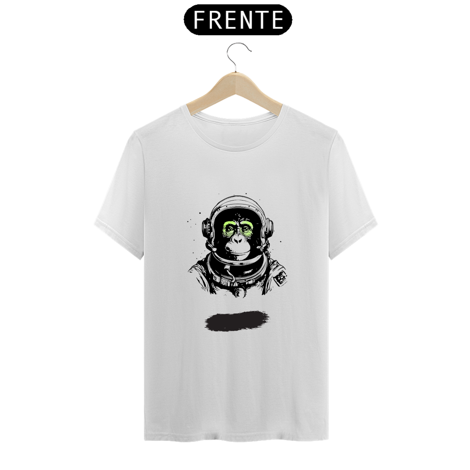 Camisa com estampa macaco espacial 
