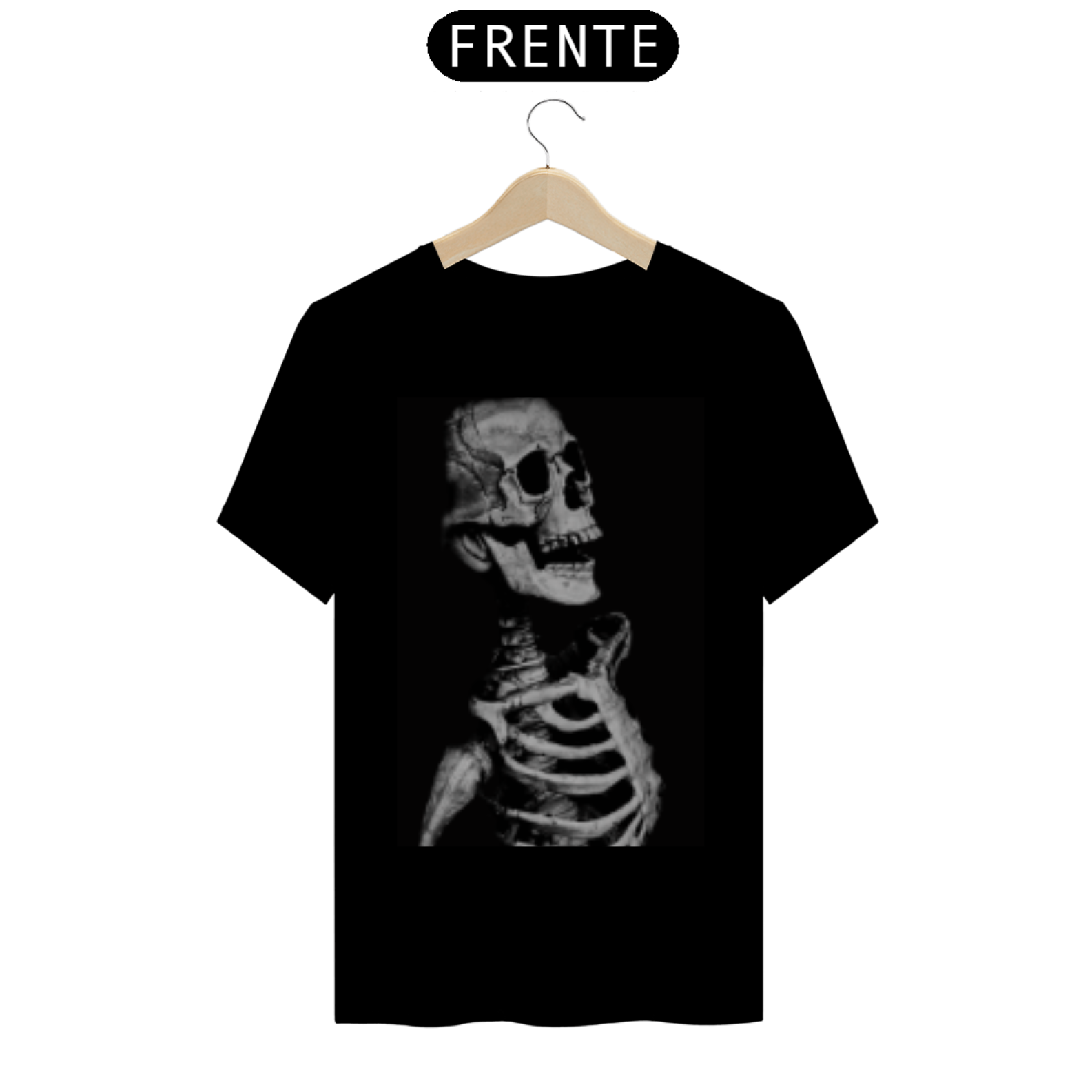 Camisa de algodão estampa caveira 