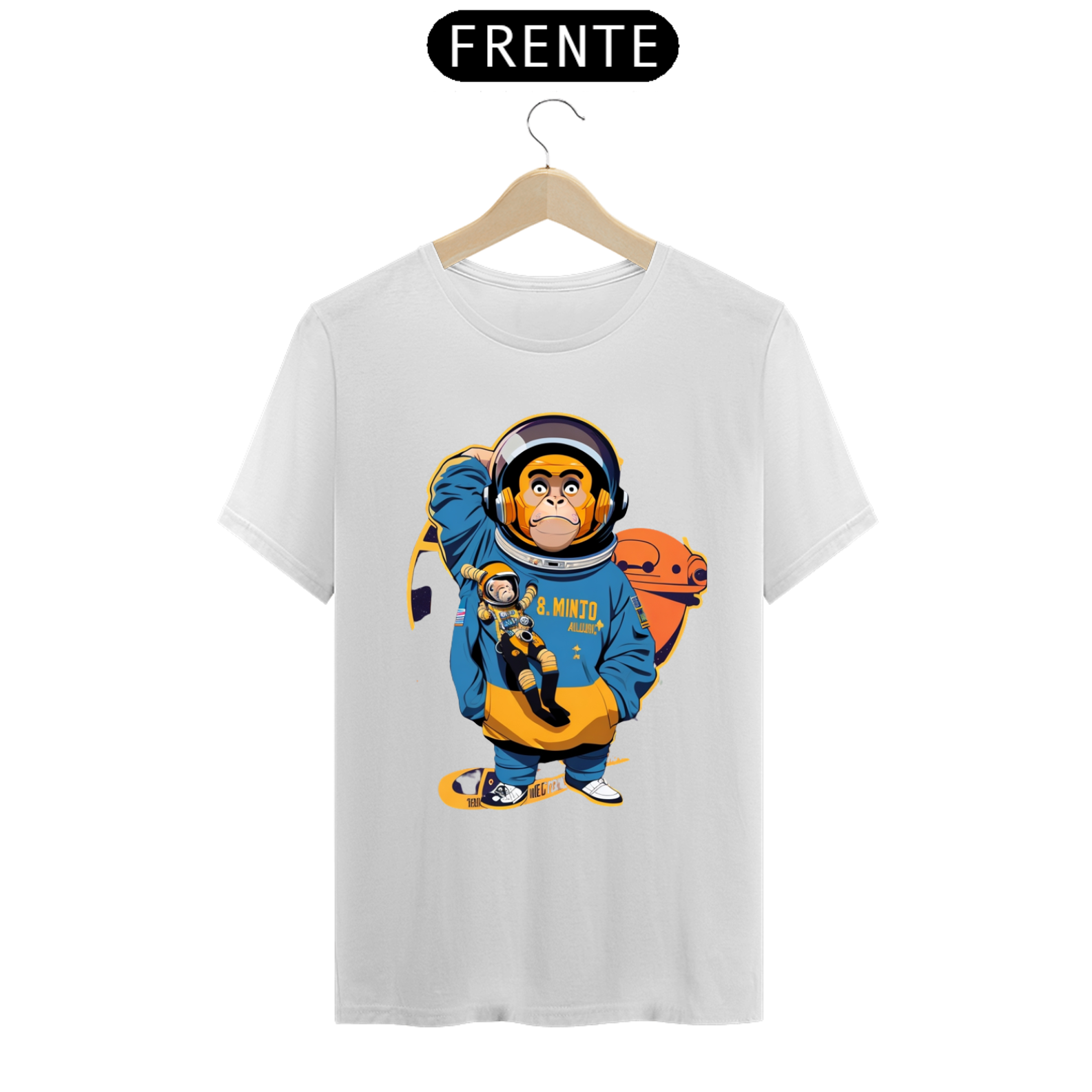 Nome do produto  camisa monkey astronauta