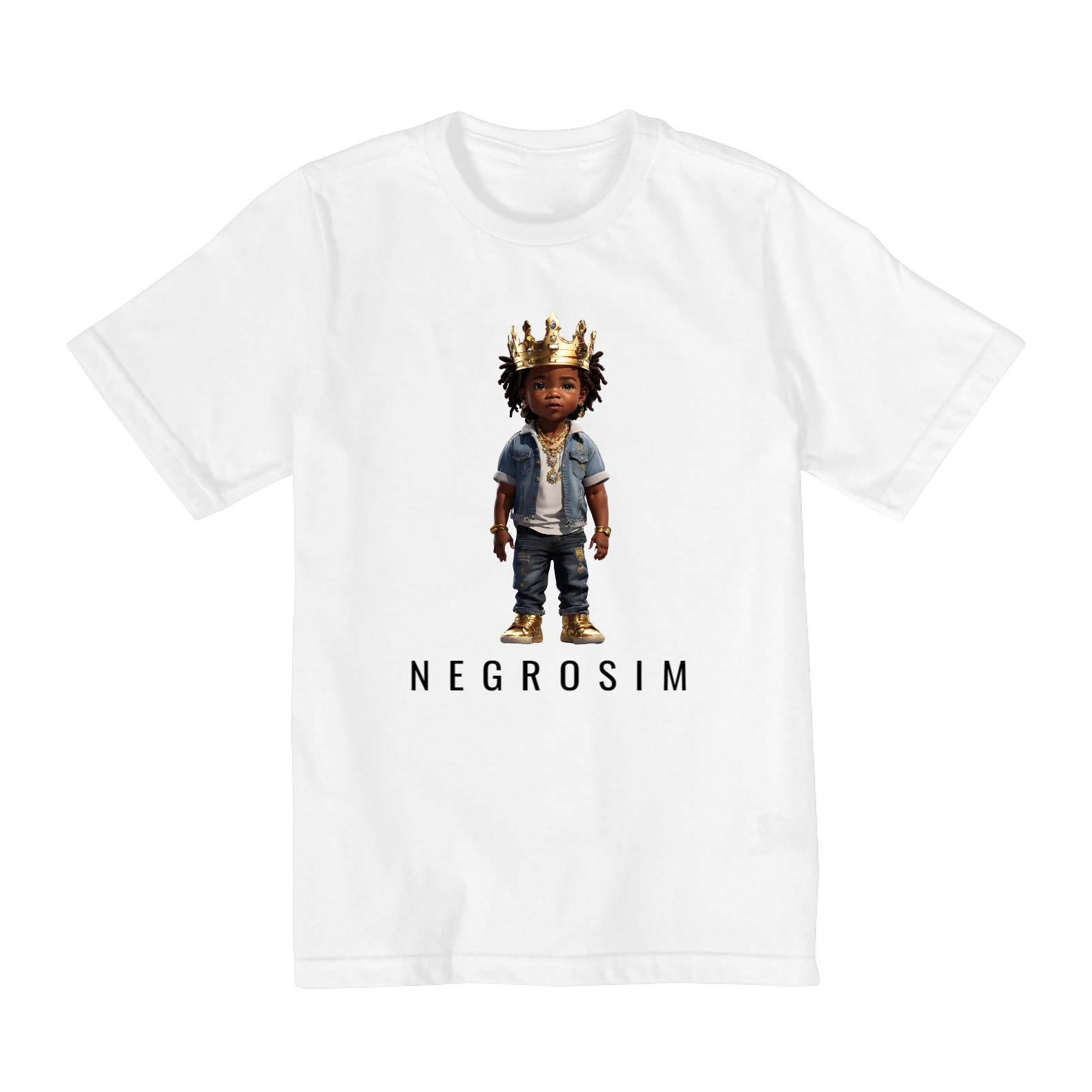 Camiseta Infantil Rei Negrosim 