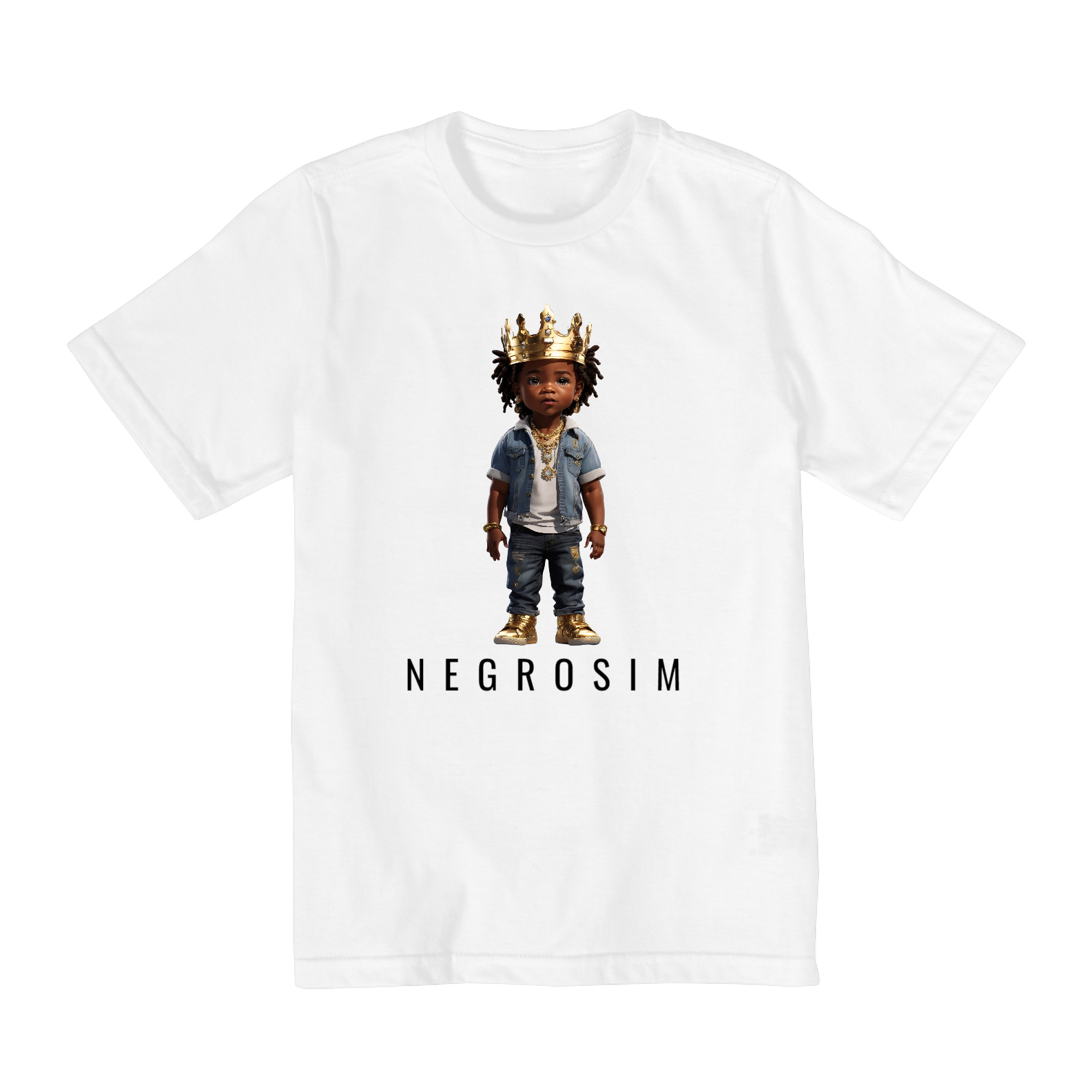 Camiseta Infantojuvenil Rei Negrosim