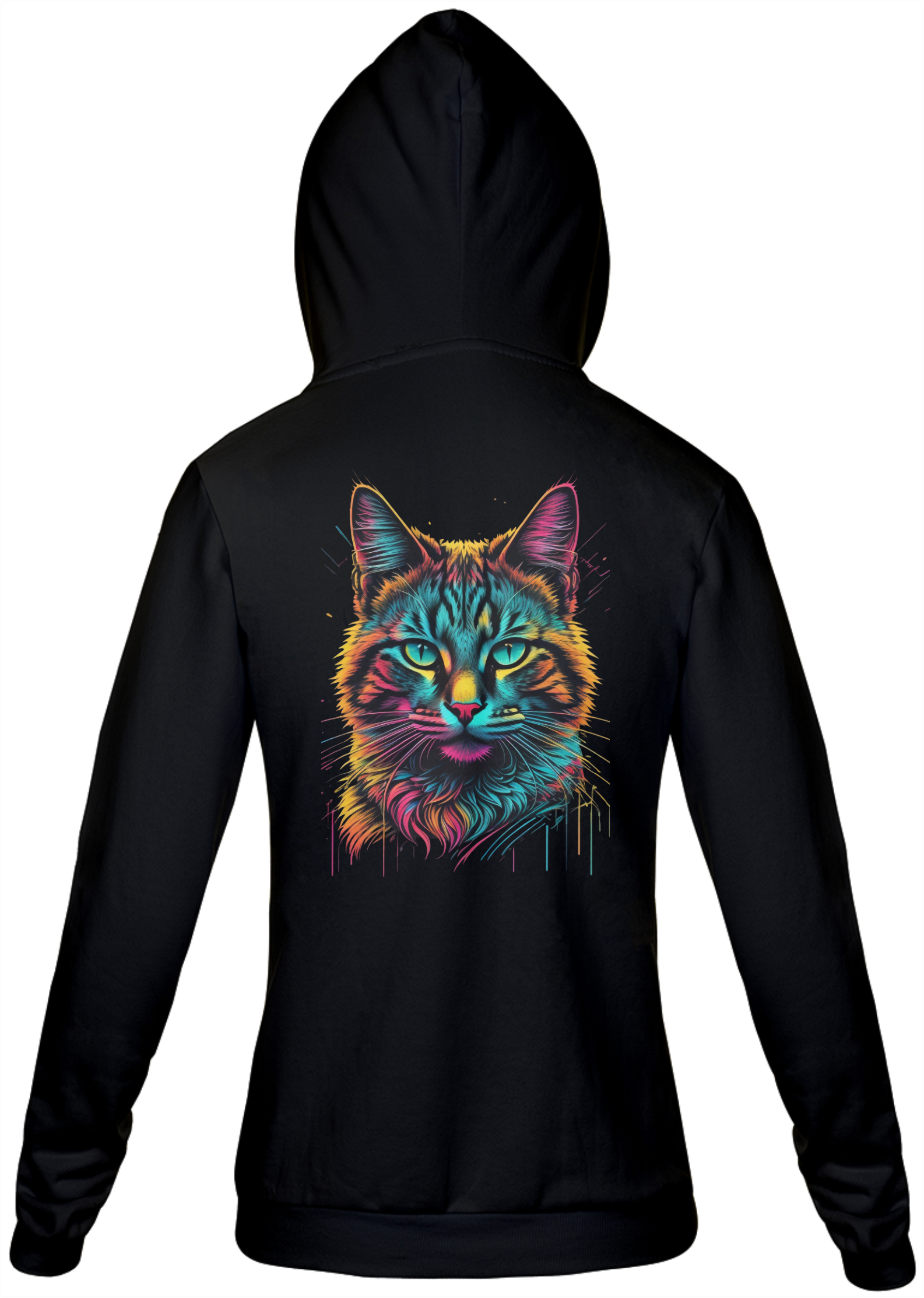 Moletom Com Zíper - Animals Neon (CAT)