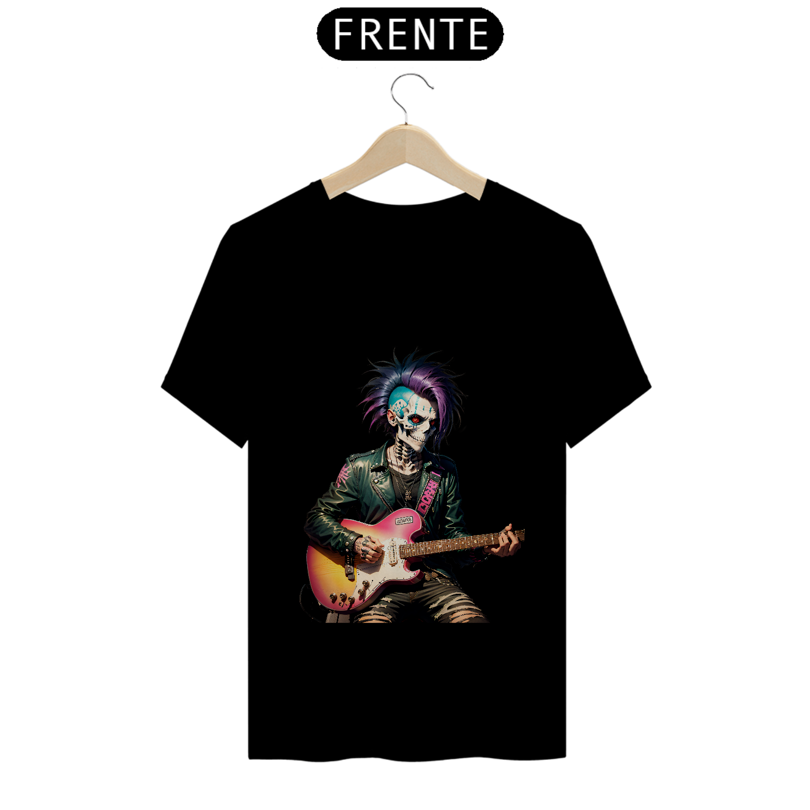 Punk tocando guitarra