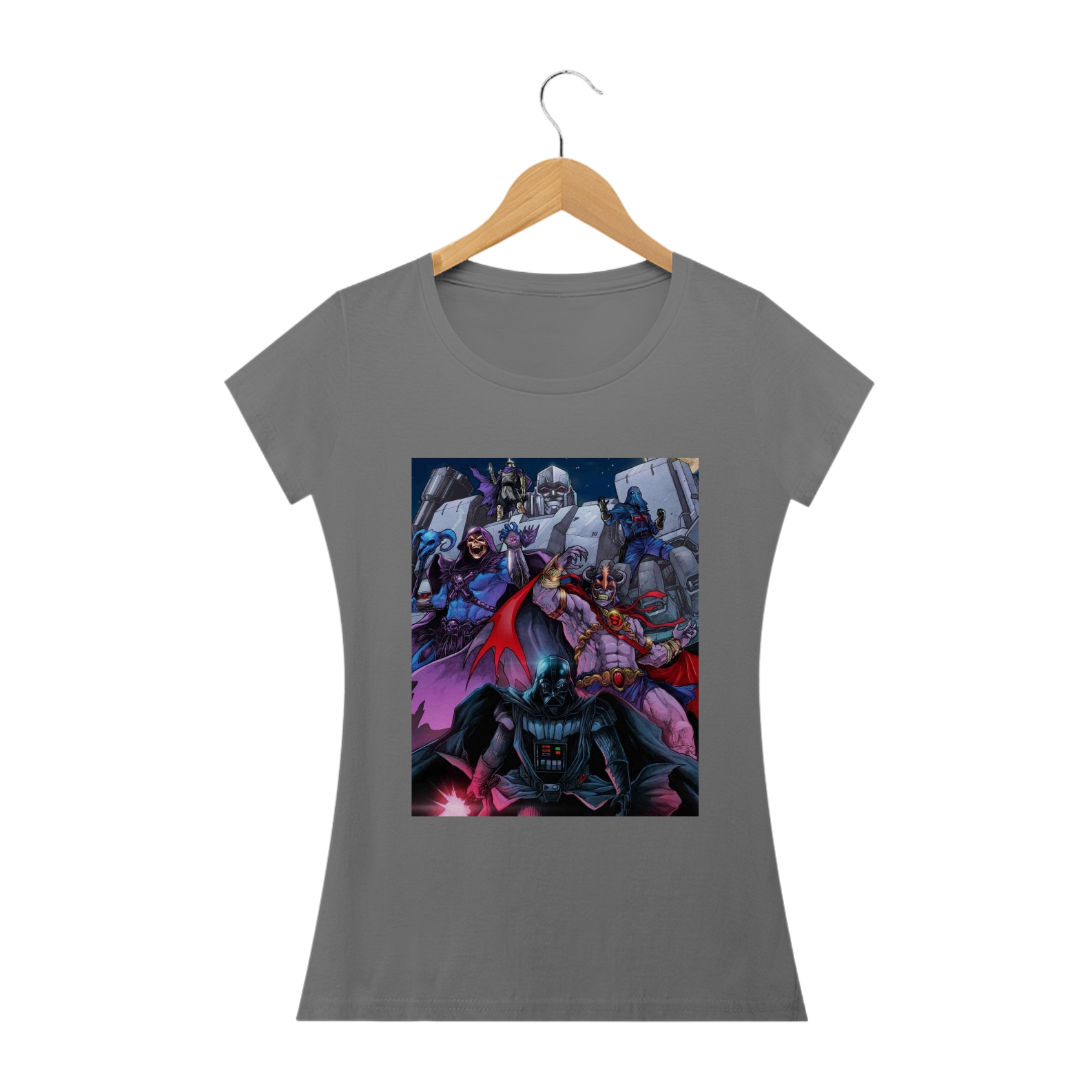 Camiseta Baby Long Estonada Vilões Anos 80