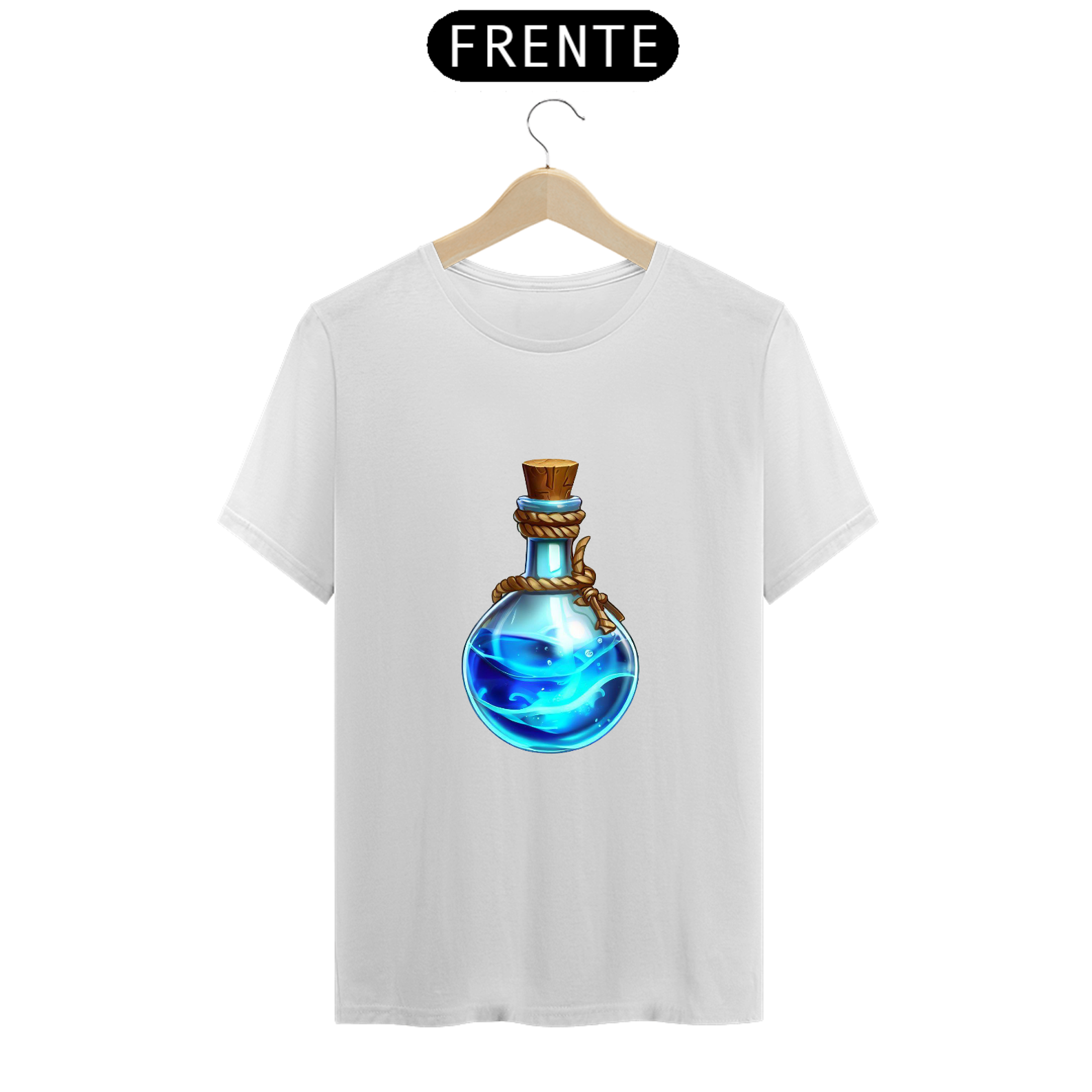 Camiseta Poção Azul Mana MP MMO RPG Brenommorpg