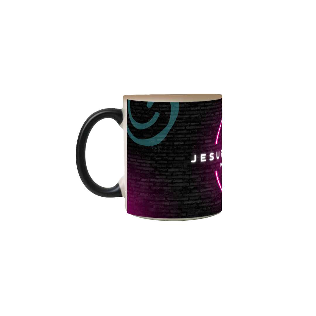 Caneca Mágica  Jesus com Detalhes em Neon