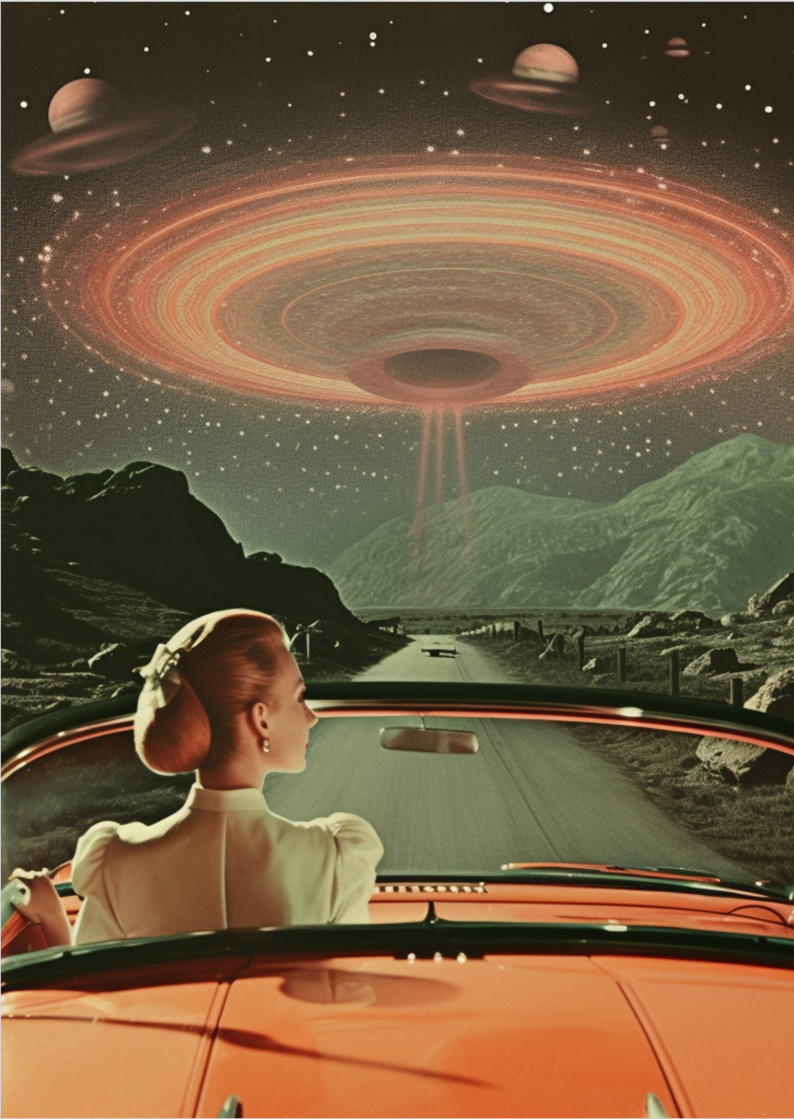 Poster - Retrato - Uma aventura Vintage pelo espaço 