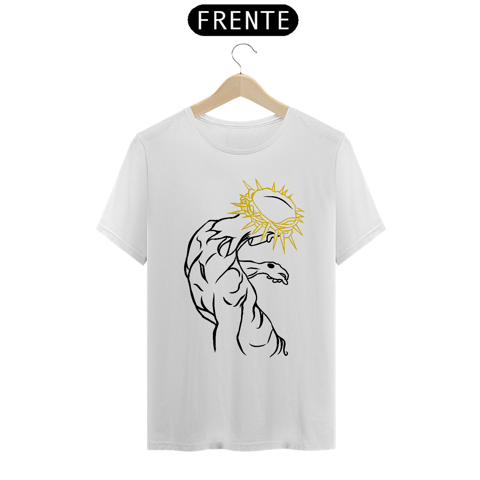 Nome do produto: Camiseta Cadáver Santo Preto Frente