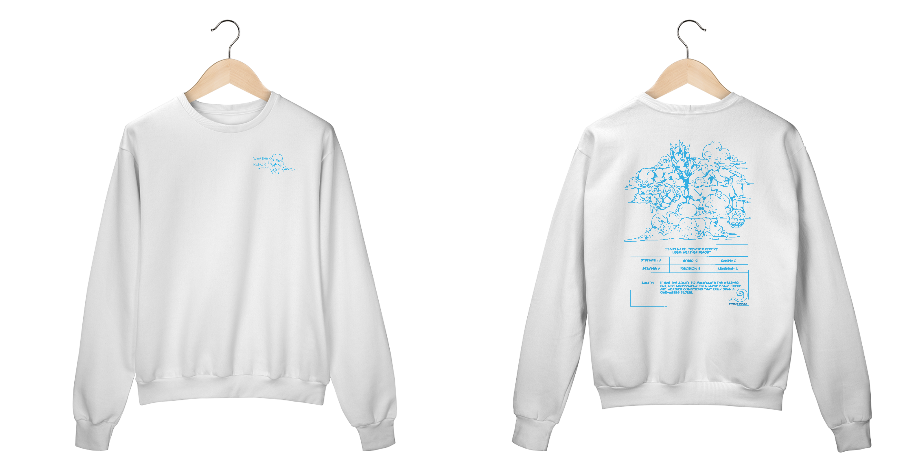 Moletom Fechado Unisex Weather Frente Costas