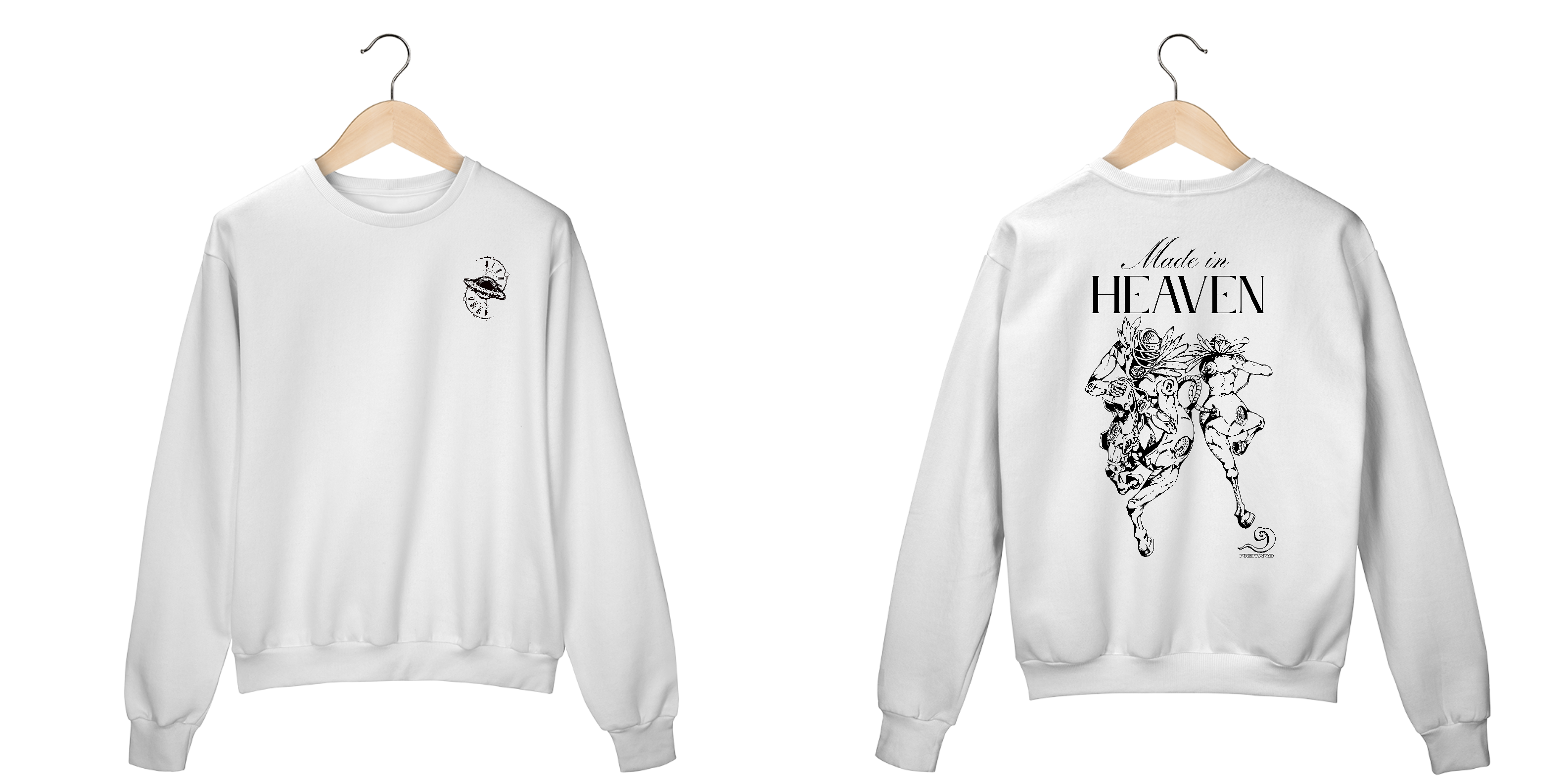 Moletom Fechado Unisex Made In Heaven Frente Costas