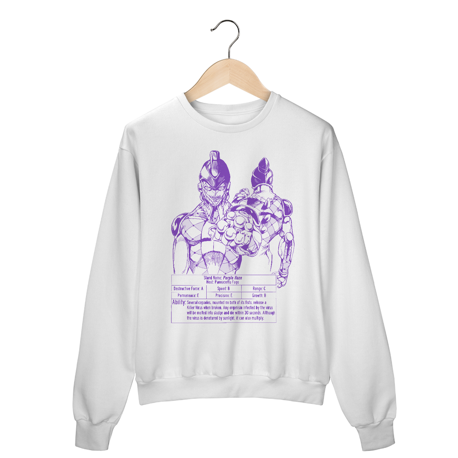 Moletom Fechado Unisex Purple Raze Frente 