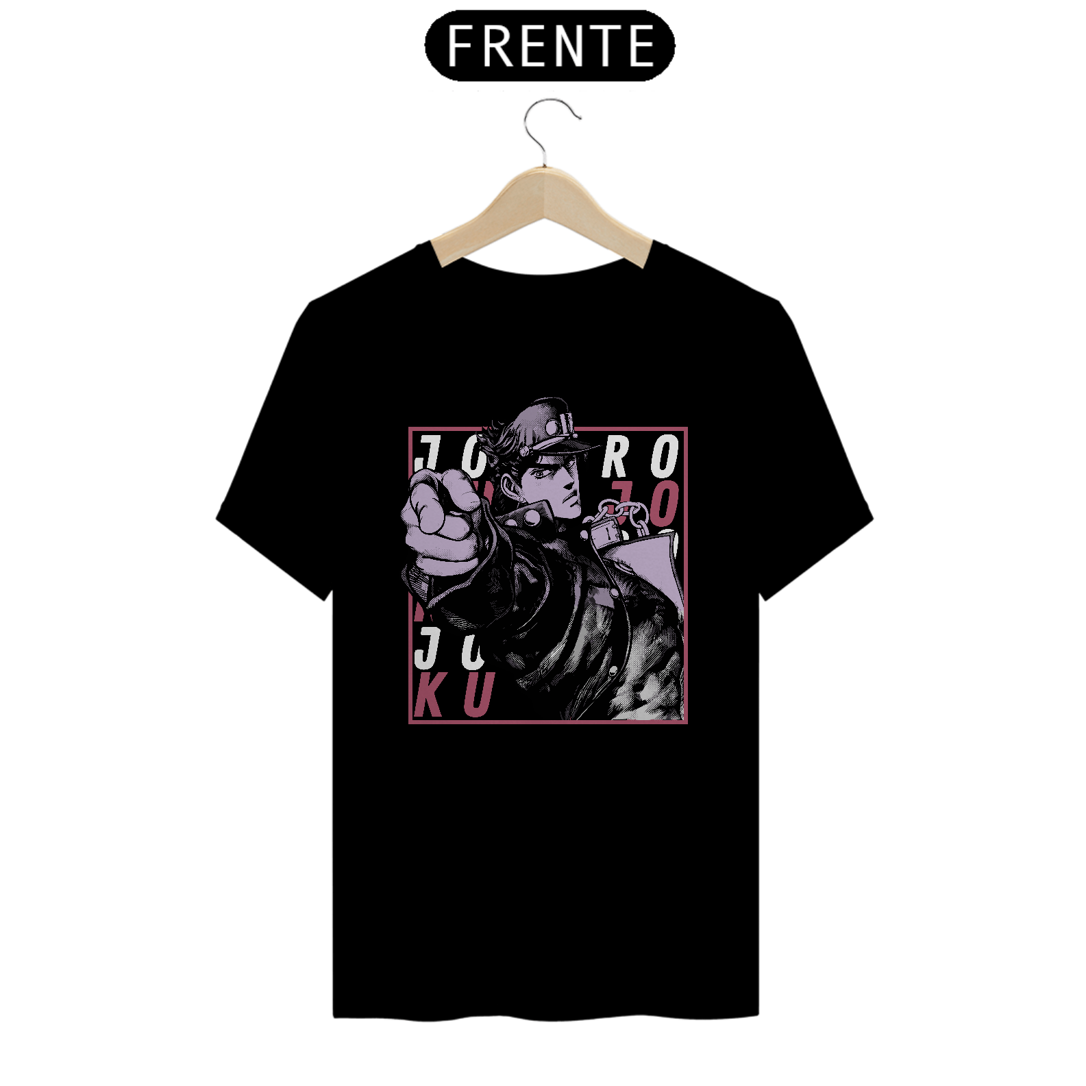 Camiseta Jotaro Frente Preto