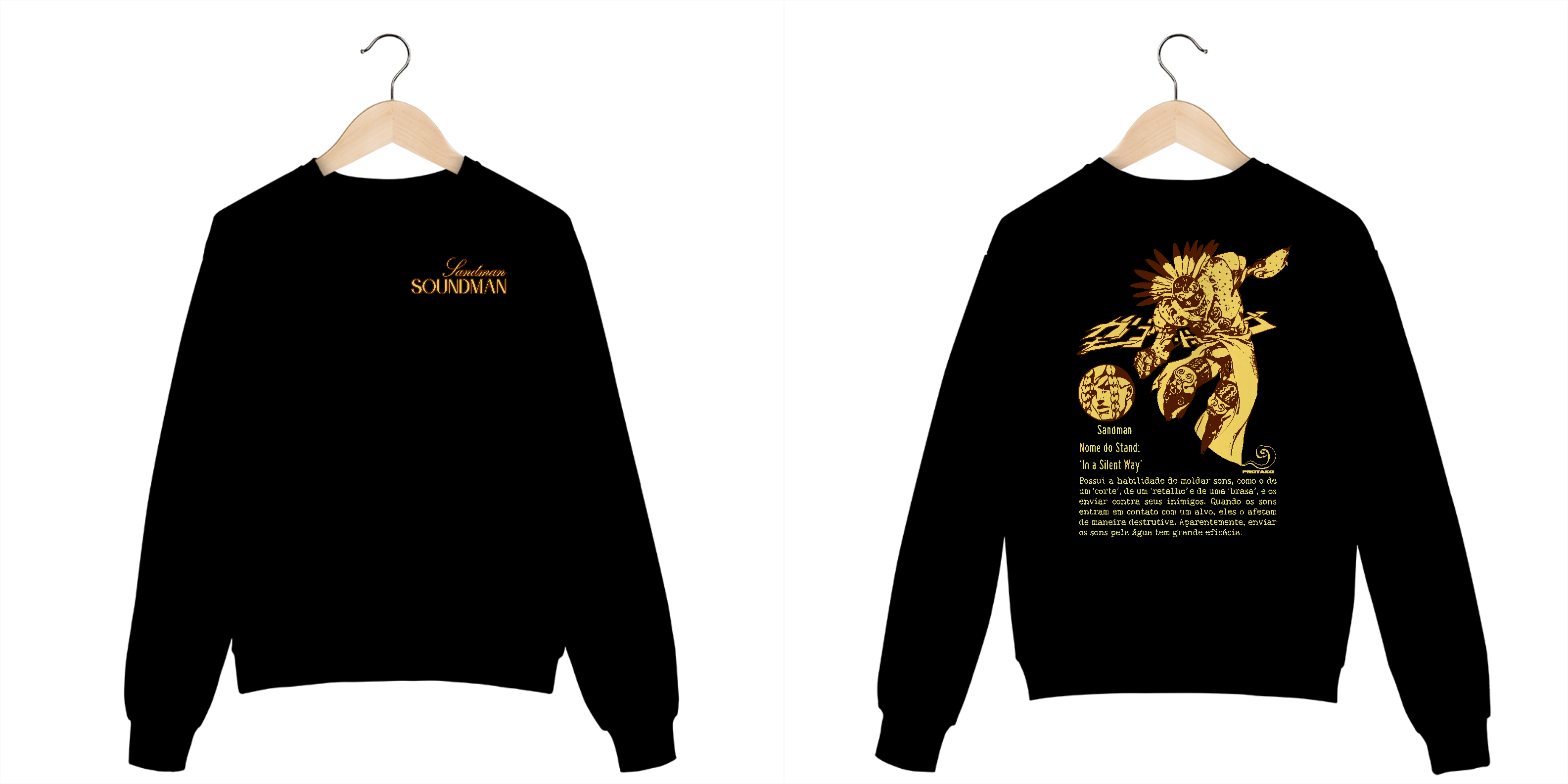 Moletom Fechado Unisex Sandman Frente Costas