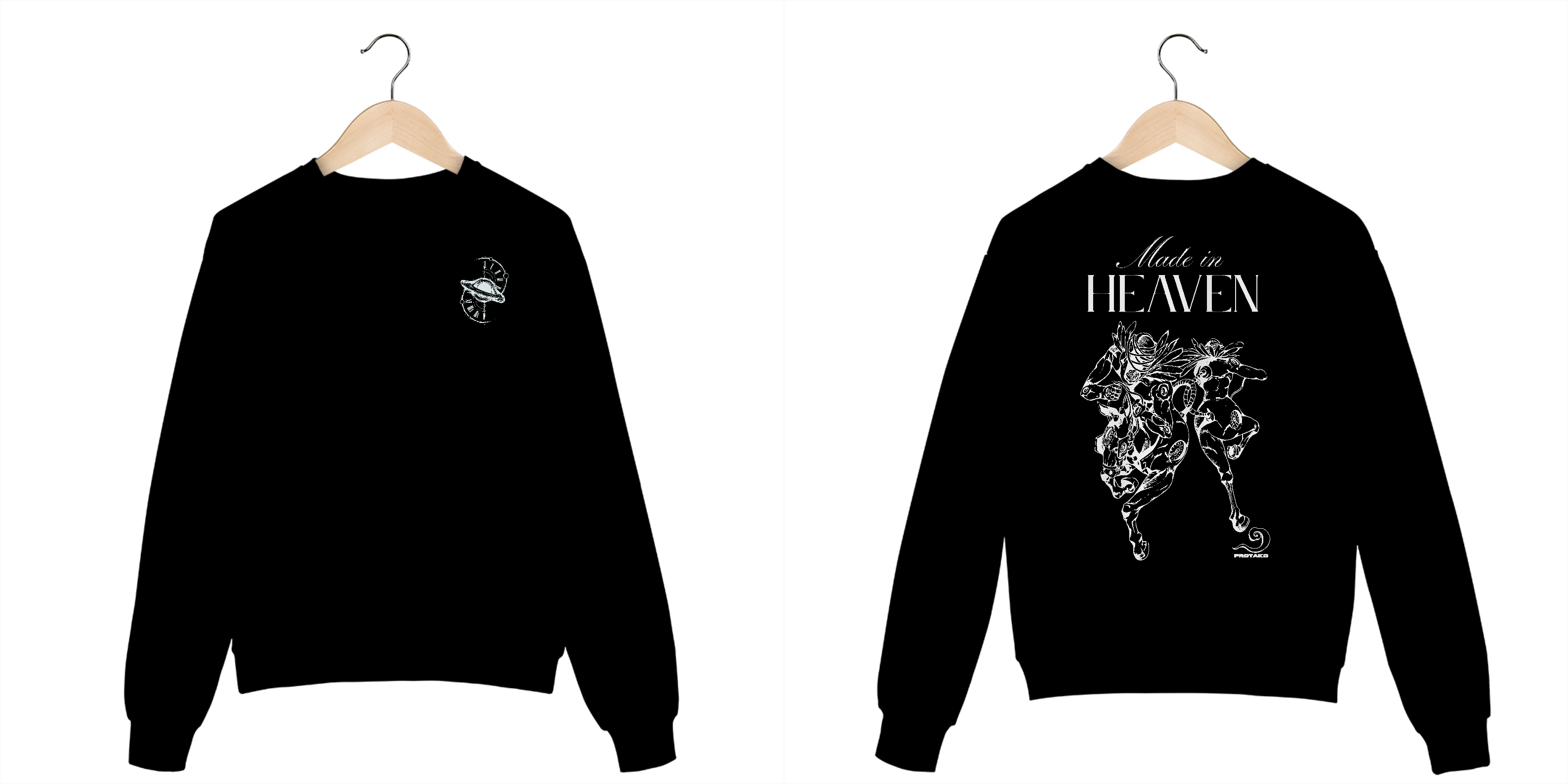 Moletom Fechado Unisex Made In Heaven Frente Costas