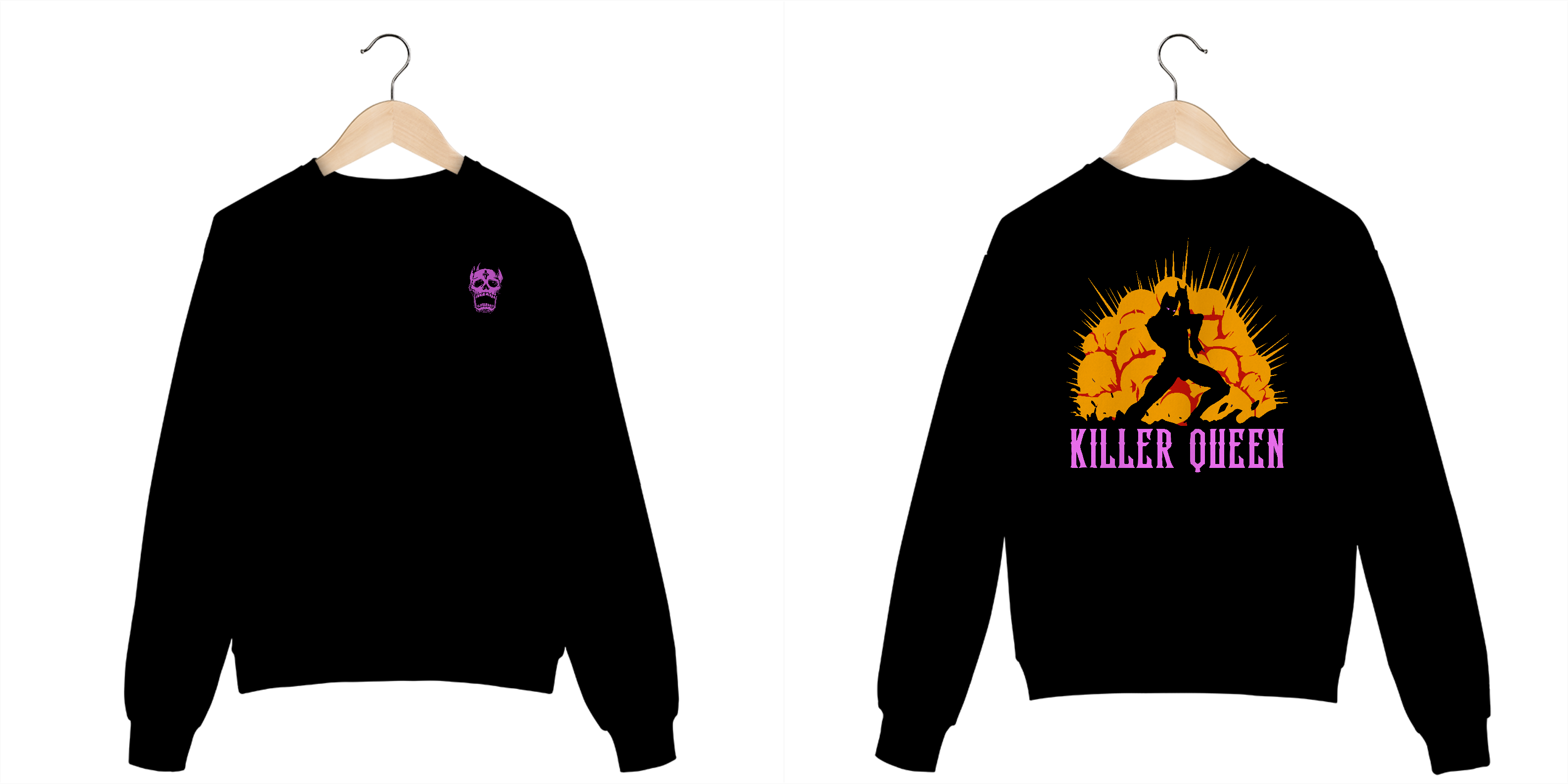 Moletom Fechado Unisex Queen Frente Costas