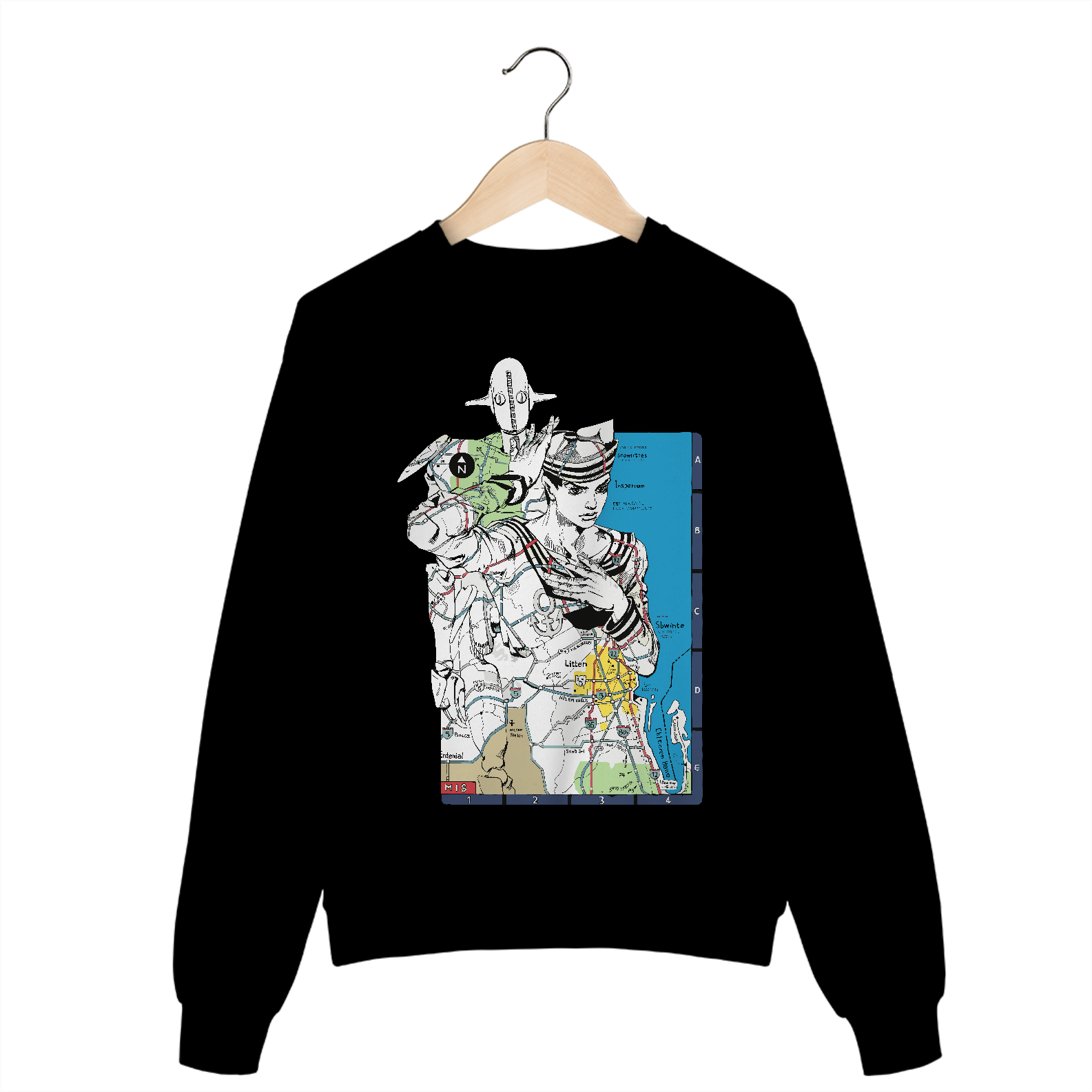 Nome do produto: Moletom Fechado Unisex Gappy Frente Costas