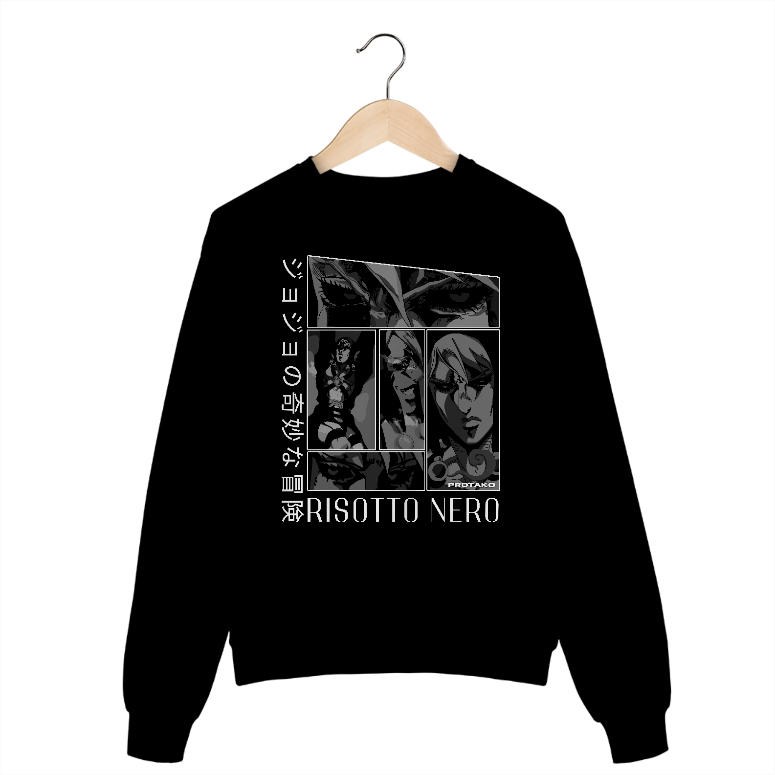 Moletom Fechado Unisex Risoto Frente Costas