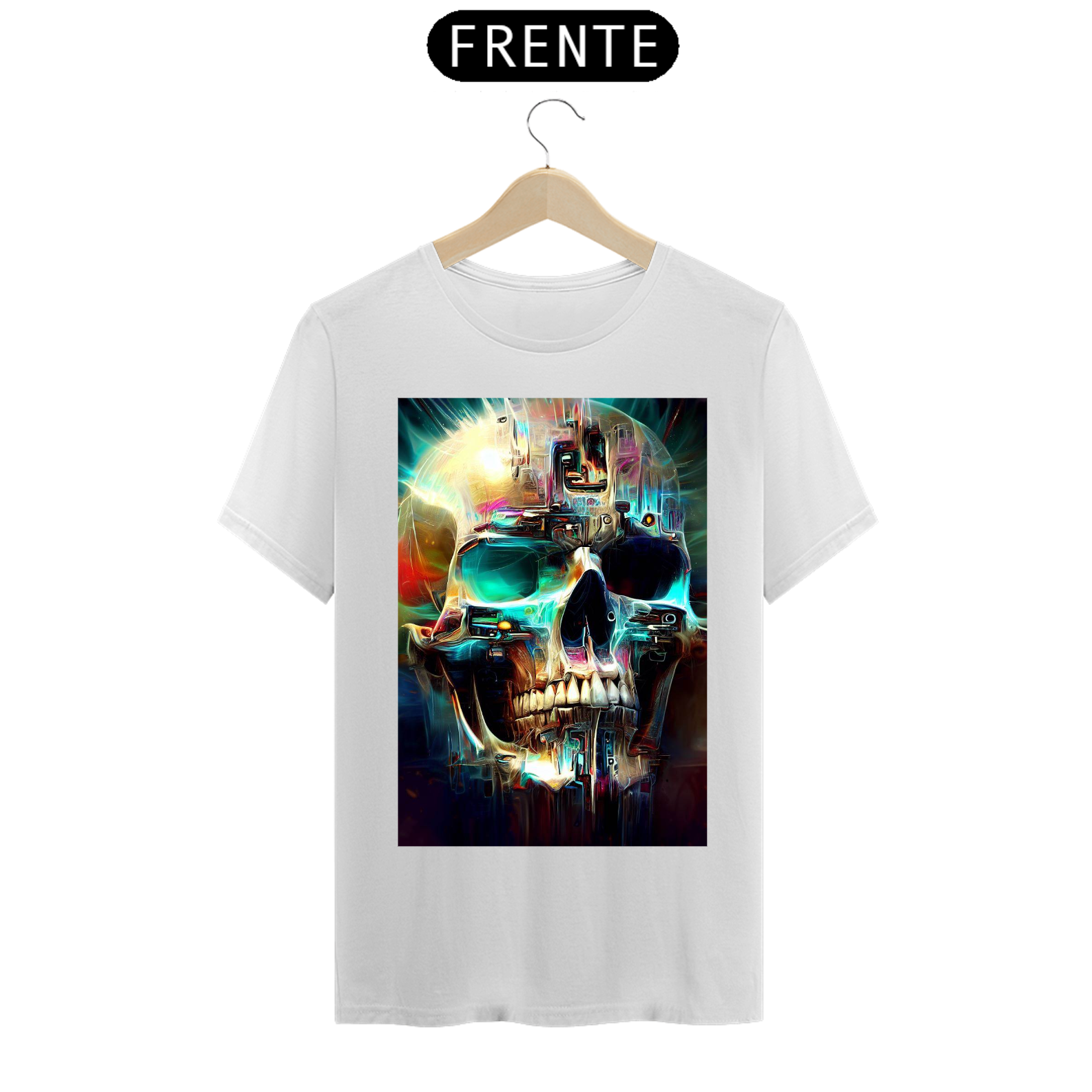 Nome do produto  Camiseta masculina Caveira colors