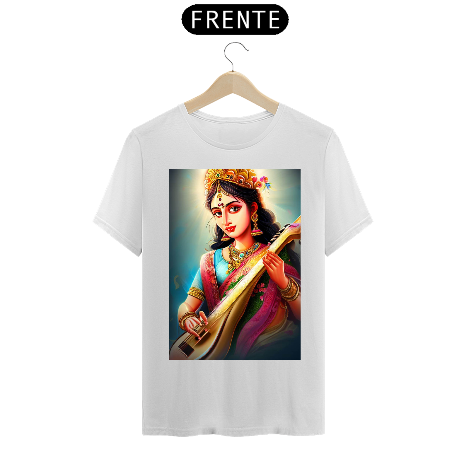 Camiseta Deuses hindus Saraswati