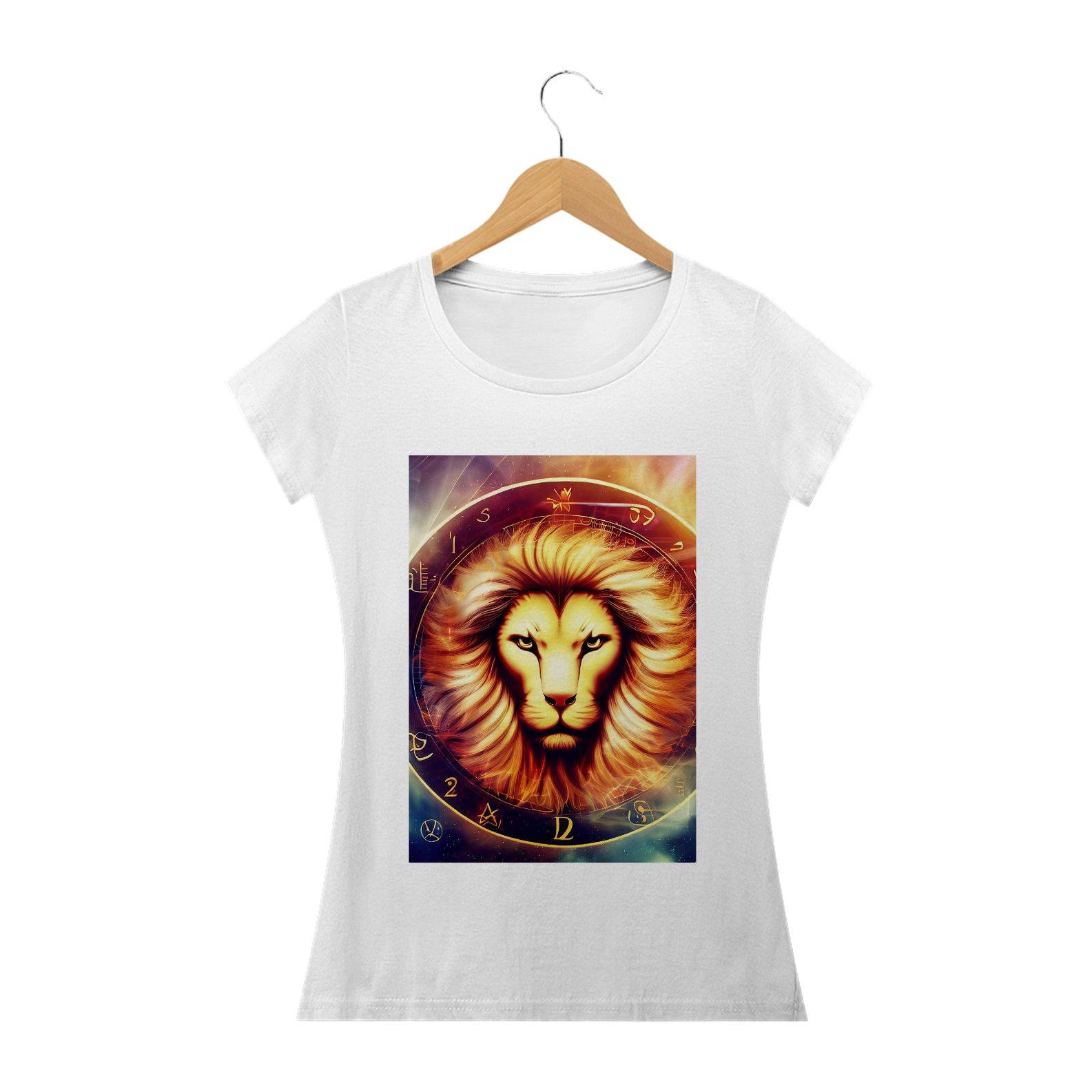 Nome do produto  Camiseta Feminina Signos Leão