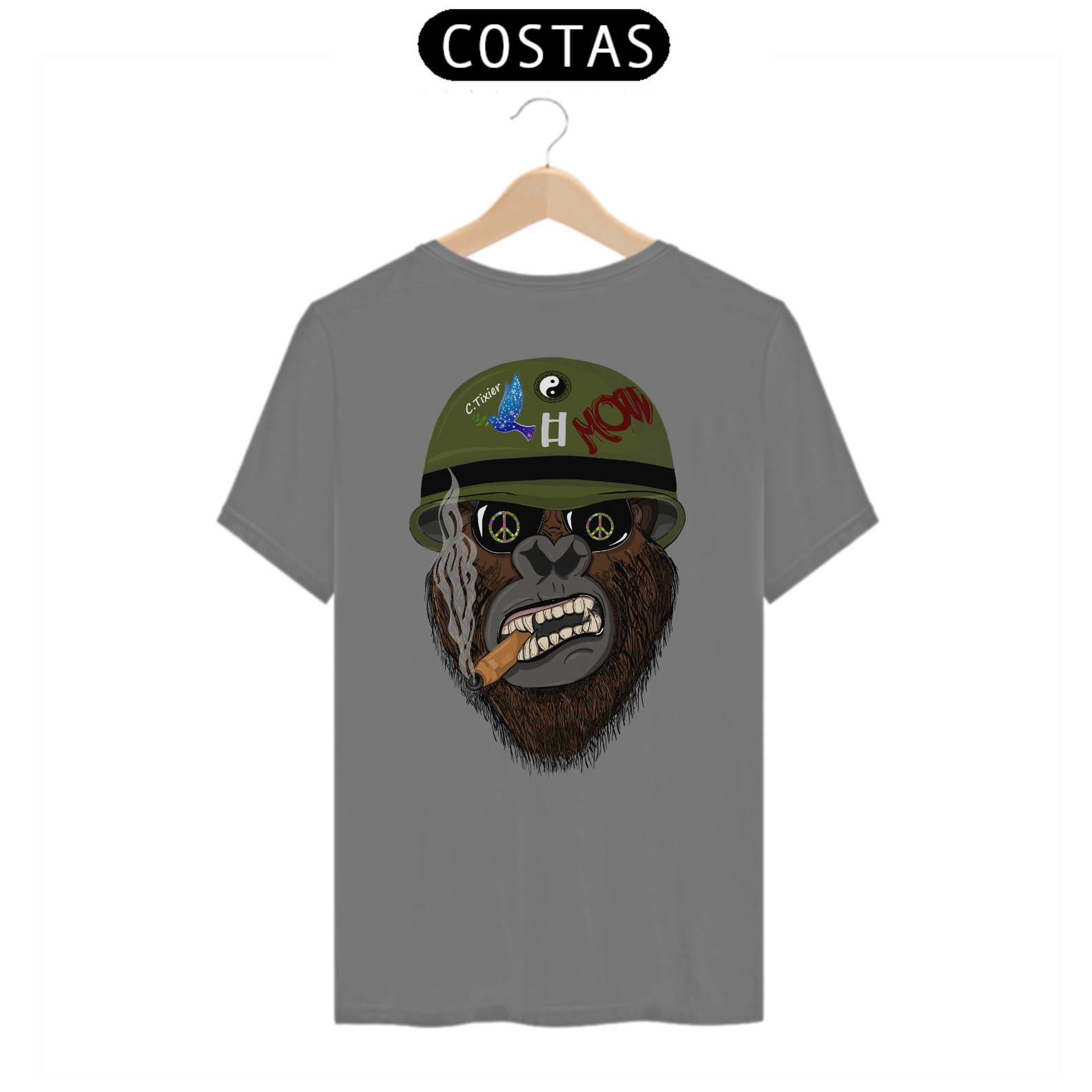 Camiseta  Gorila Fumando 