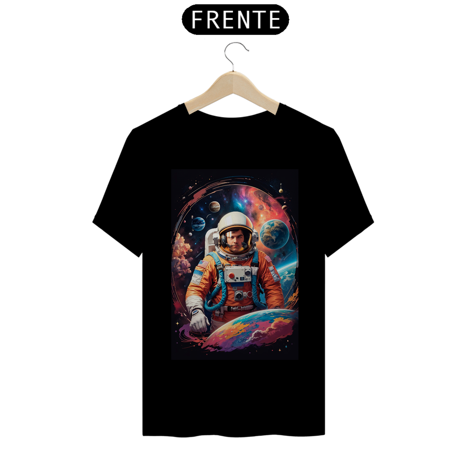 Camiseta Astronauta - criador de Mundos