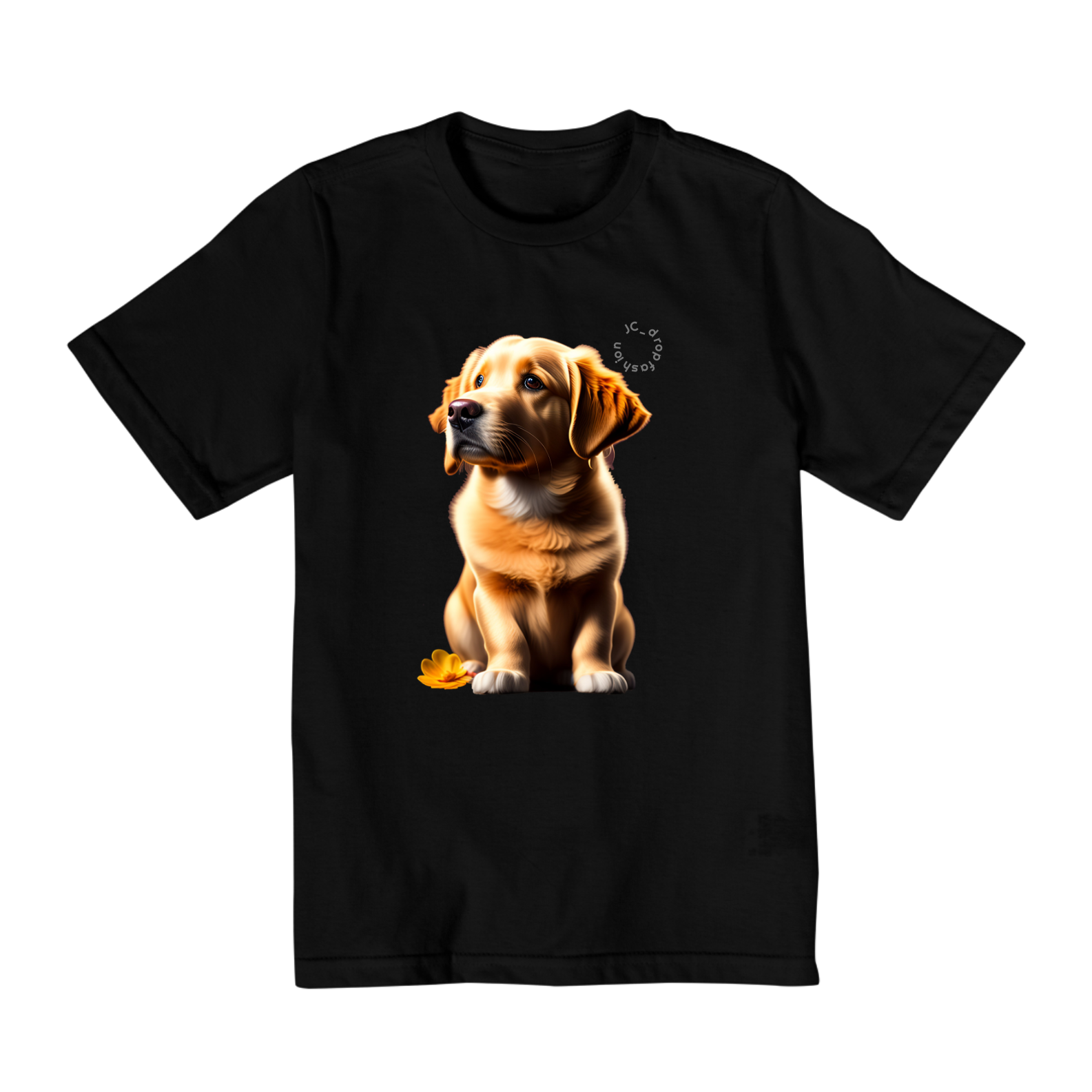 Camisa infantil goden retriever 2 a 8 anos