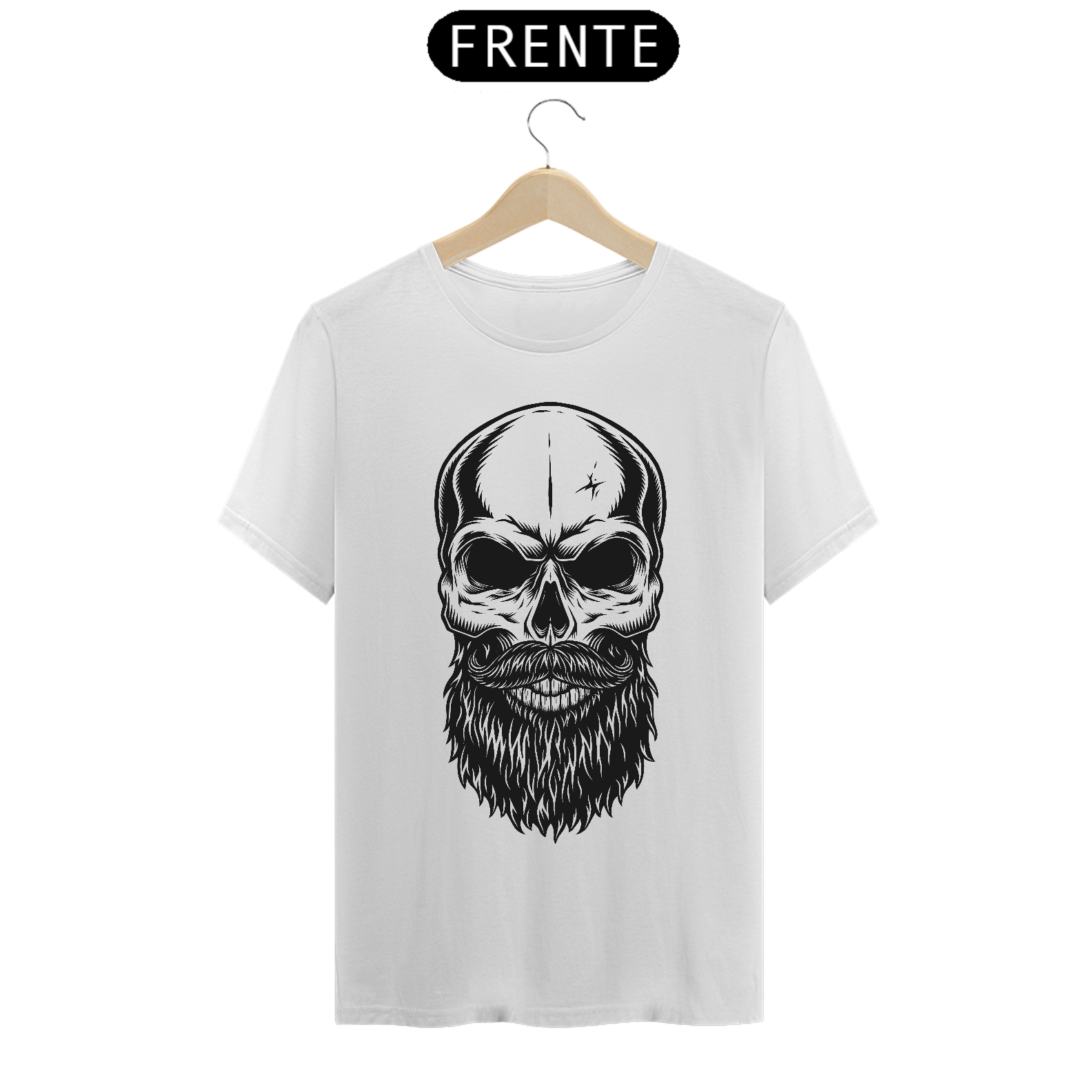 Camiseta Premium Caveira Barbada