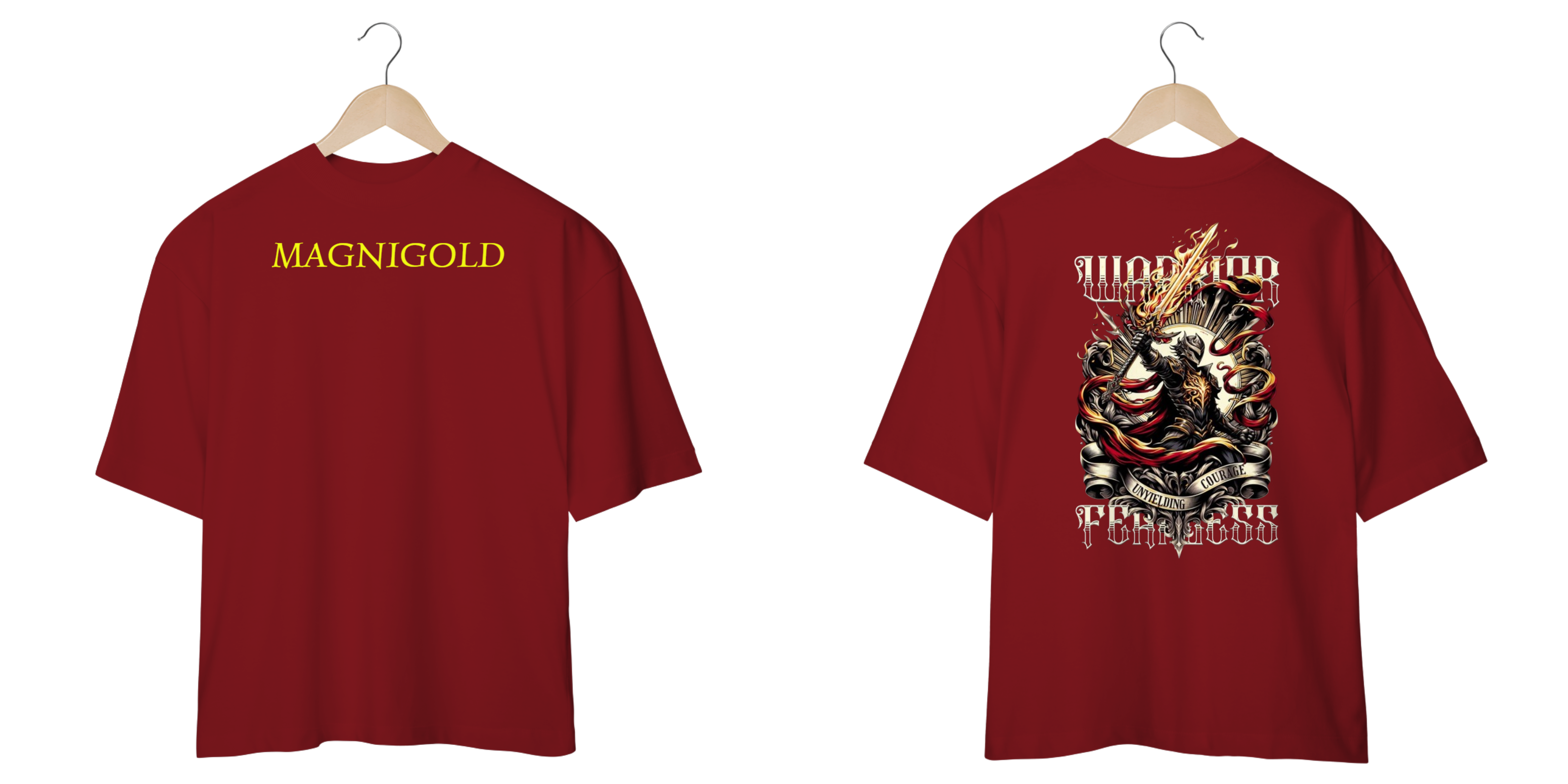 Camiseta Oversized Magnigold Unyielding Courage
