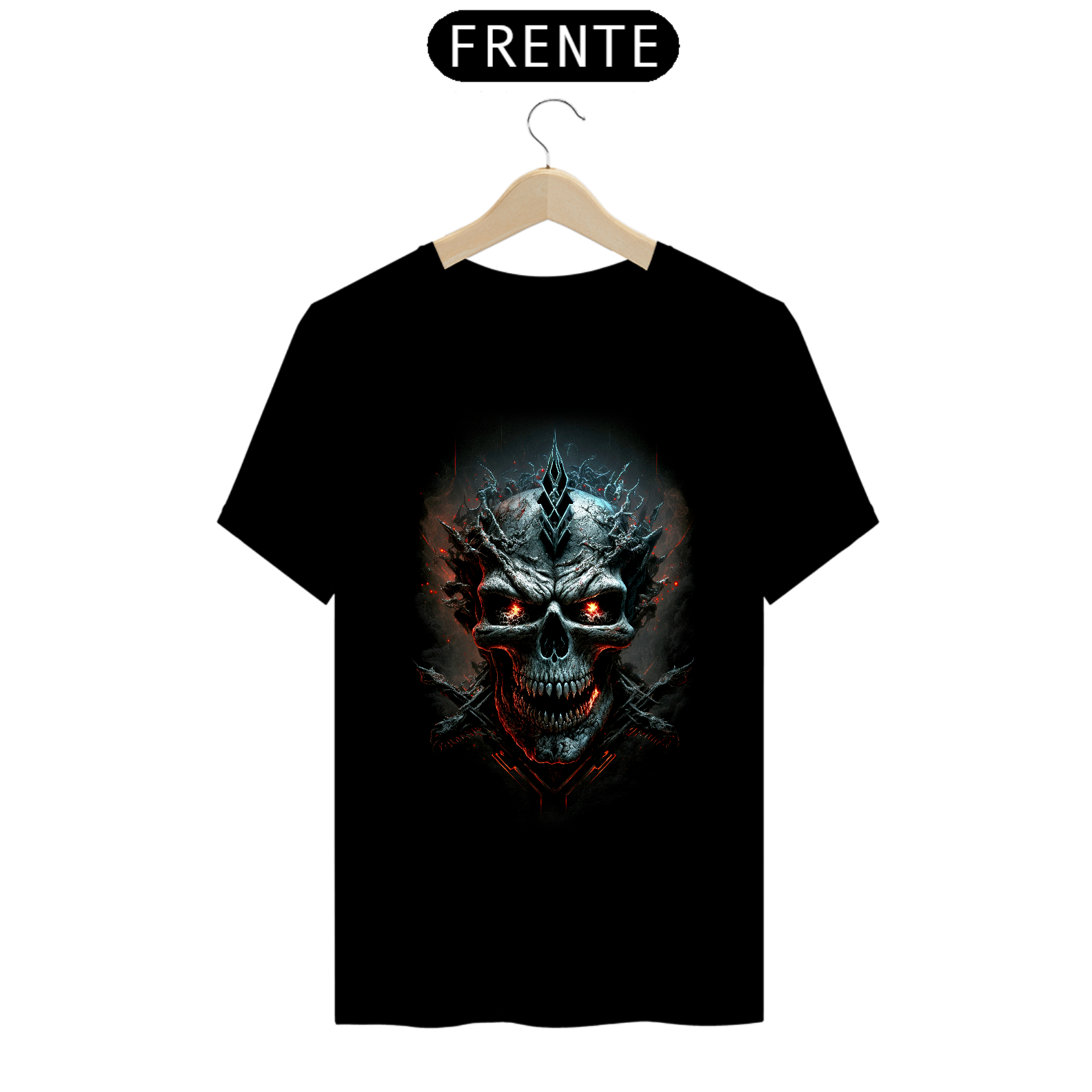 Camiseta Caveira Negra