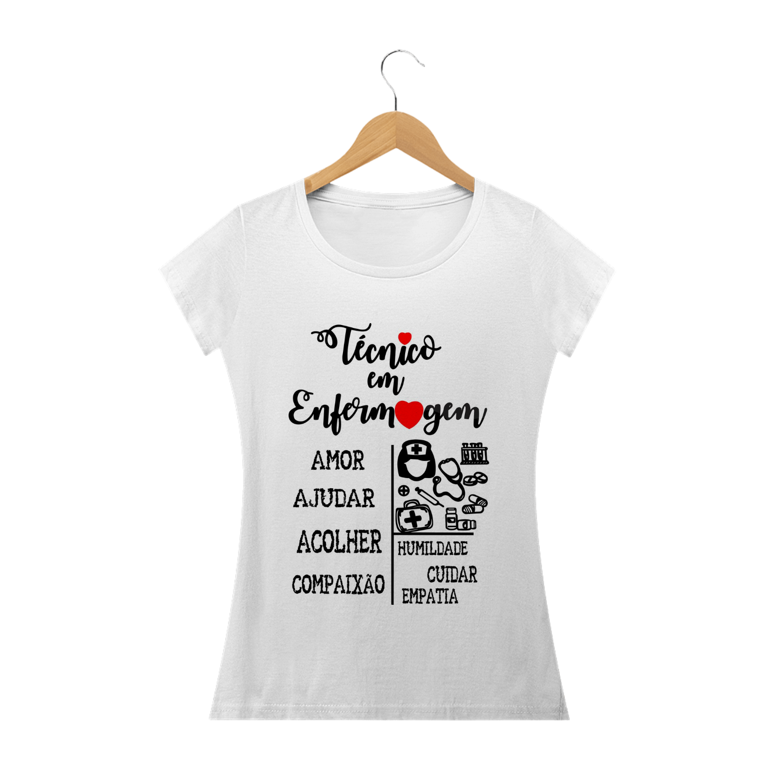 Baby Look FEMININO - Enfermagem